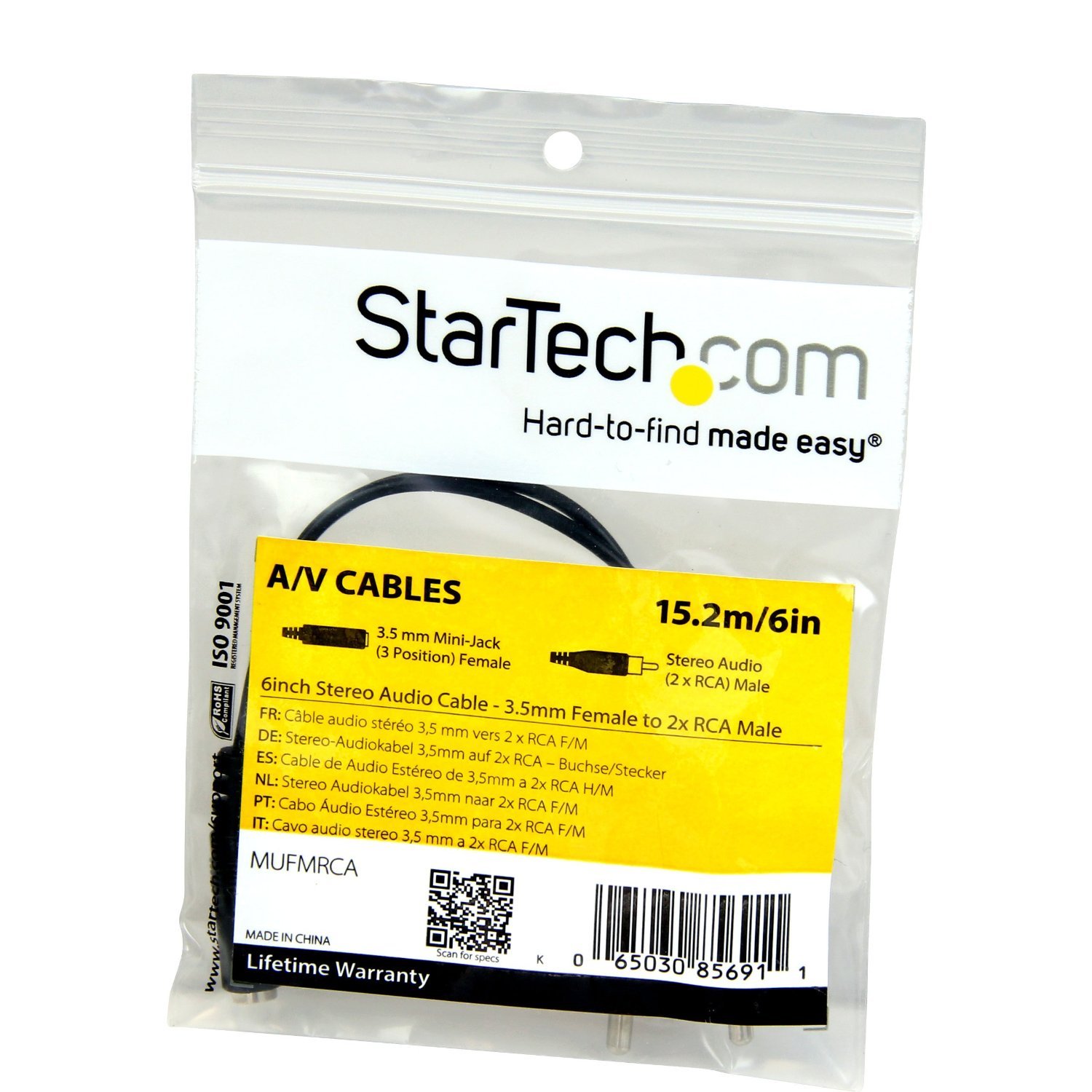 startech-com-st12mhdlan-series-c-ble-audio-3-5mm-femelle-vers-2x-rca-m-le-15cm-m image 4
