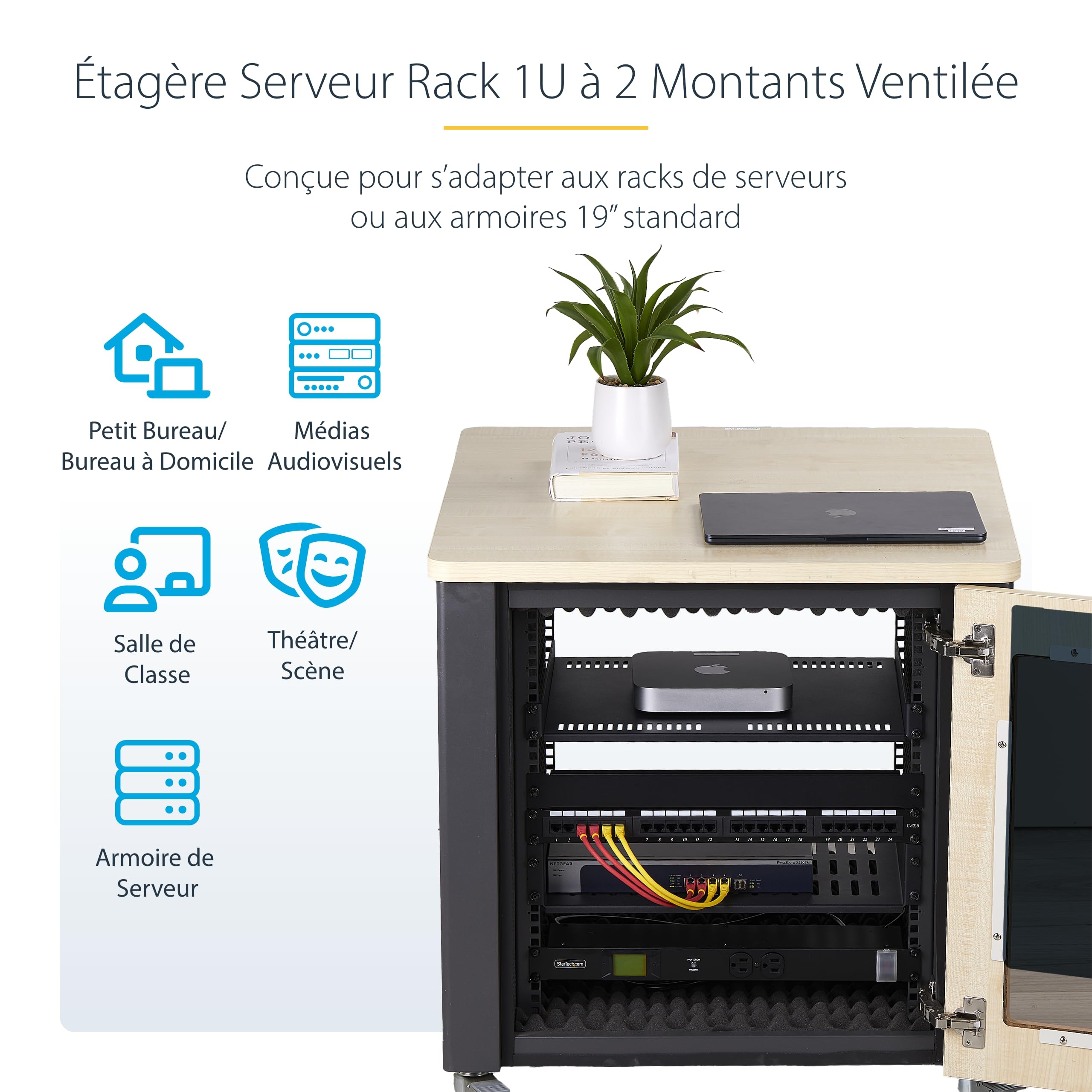 startech-com-cabshelfv1u-16-rack-tag-re-ventil-e-rack-19-1u-40cm-14kg image 2