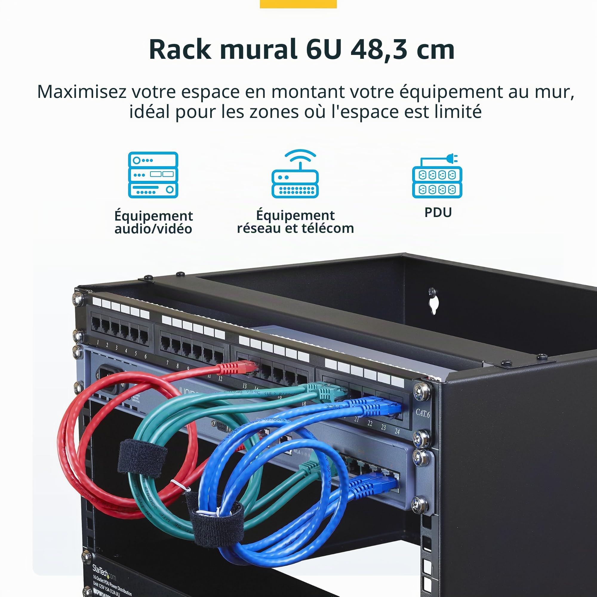startech-com-rack-mural-6u-19-profil-bas-35cm-20kg-noir-s-rie-4postrack-u image 2