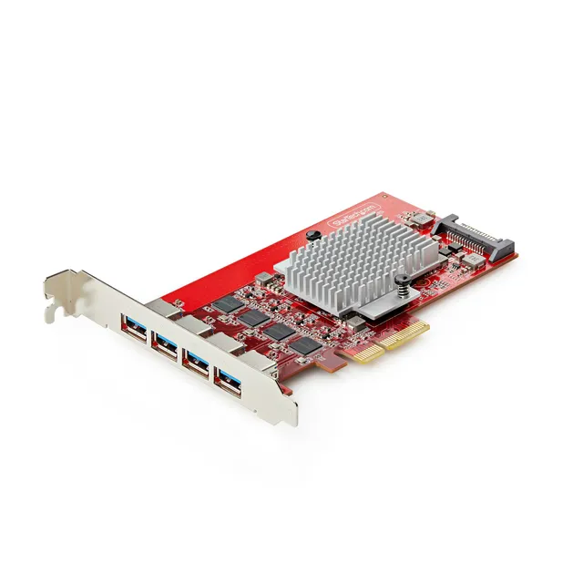 startech-com-p10q4a-usb-card-carte-pcie-usb-a-4-ports-10-gbps image 1