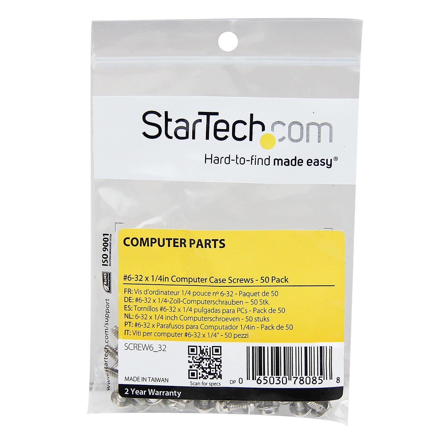 startech-com-screw6-32-vis-6-32-6-mm-pour-bo-tier-pc-lot-de-50 image 2