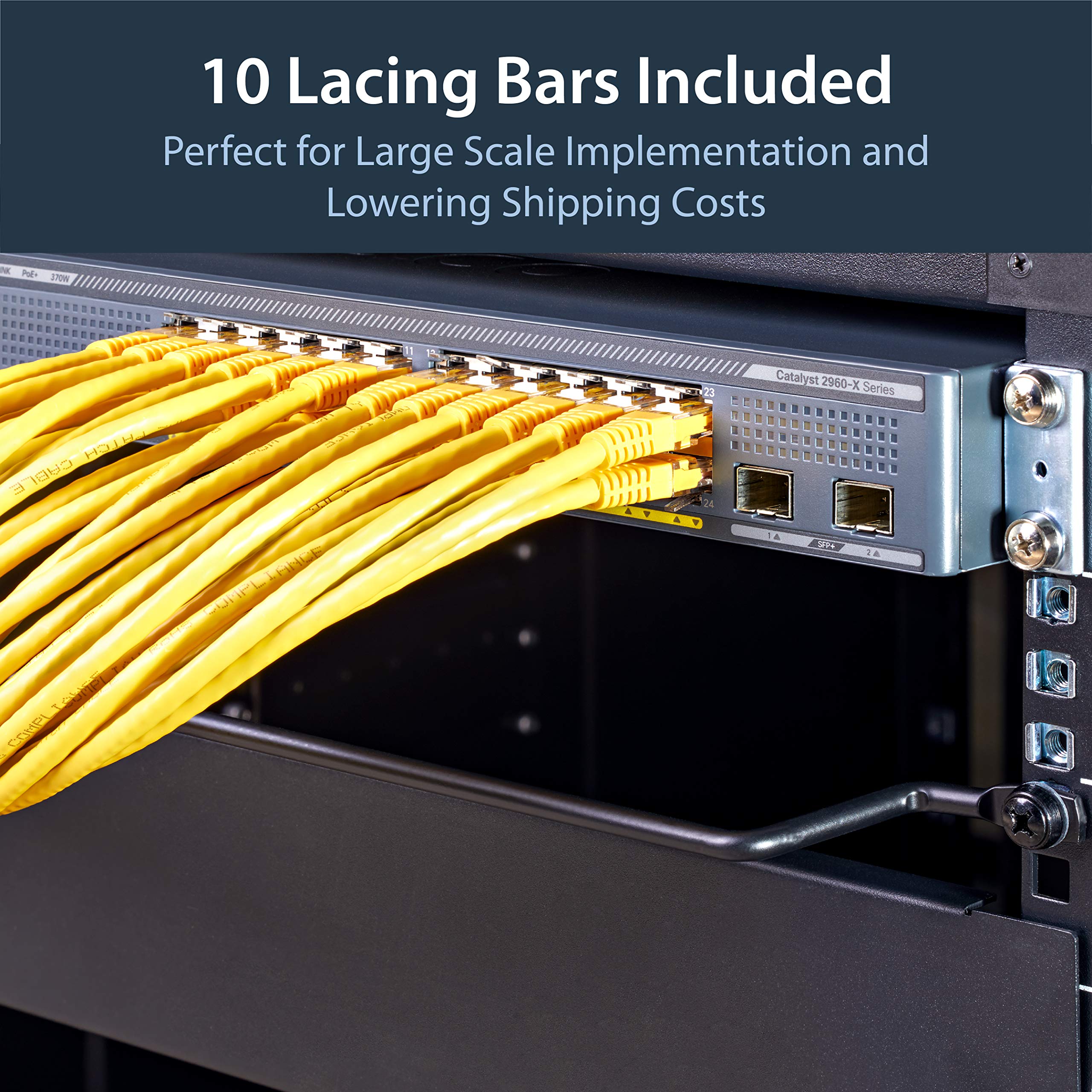 startech-com-barre-de-gestion-de-c-bles-lacing-bar-offset-5-cm-lot-de-10 image 4