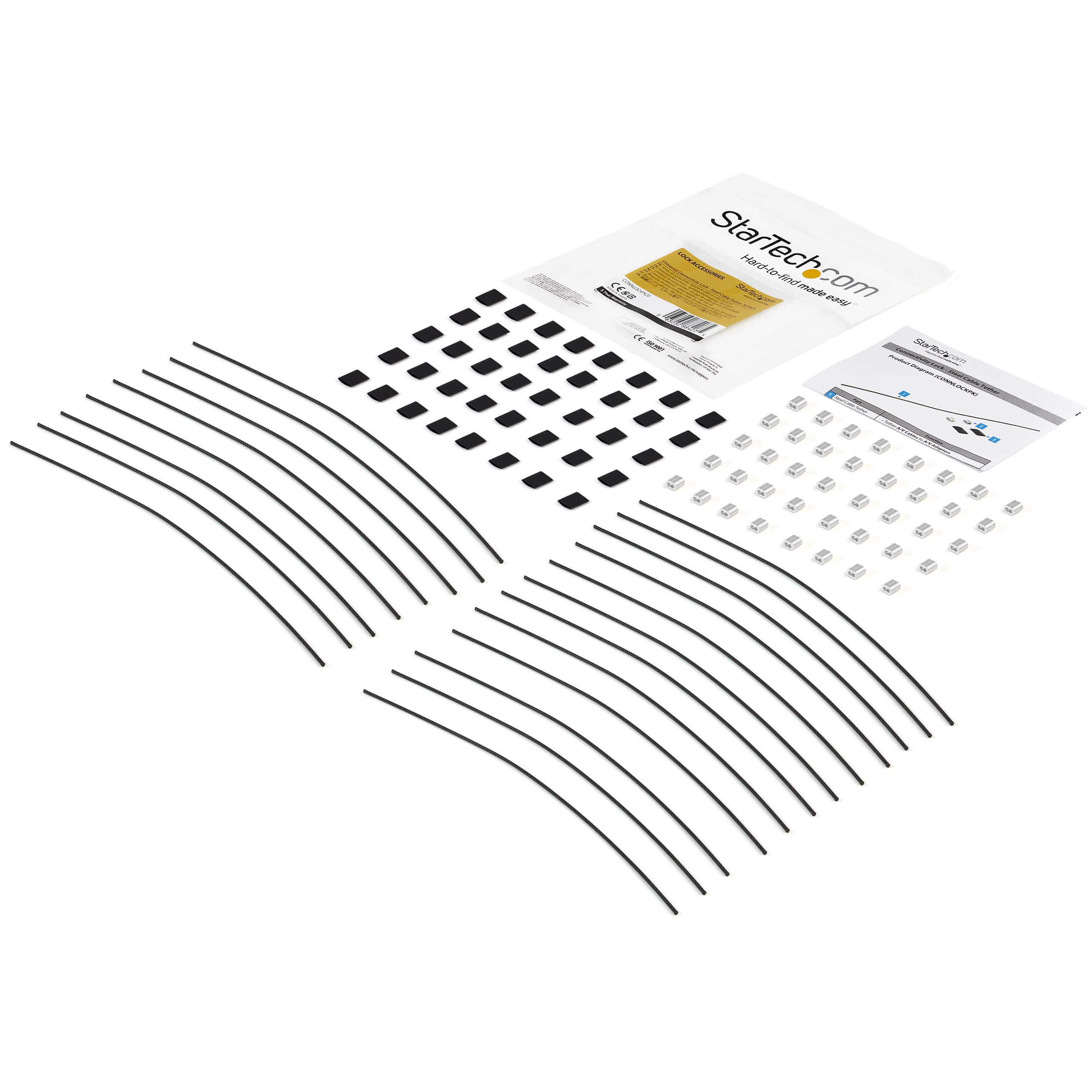 startech-com-connlockpk20-lot-20-attaches-c-ble-de-s-curit-r-glables-acier image 7
