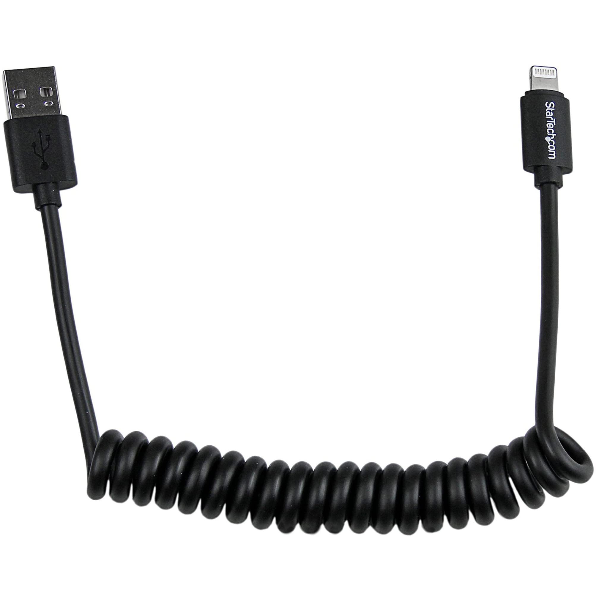 startech-com-c-ble-spiral-lightning-vers-usb-0-3-m-certifi-mfi-noir image 6