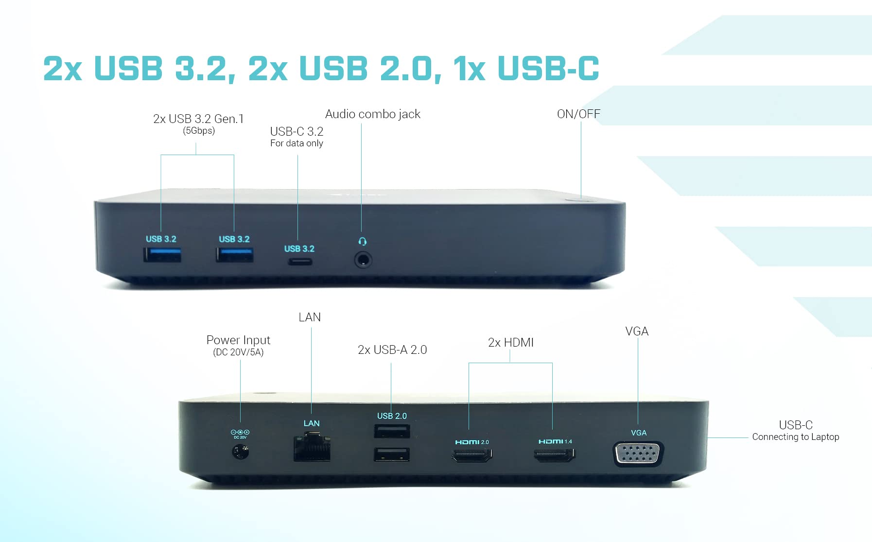 i-tec-station-d-accueil-usb-3-0-usb-c-thunderbolt-triple-cran-4k-60hz-pd-65w-sol image 8