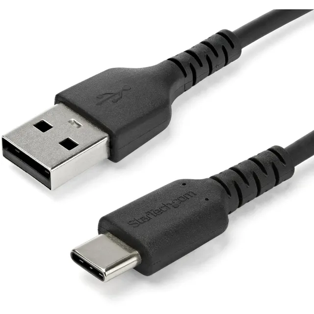 startech-com-c-ble-usb-a-vers-usb-c-2m-charge-3a-sync-usb-2-0-robuste-noir image 1