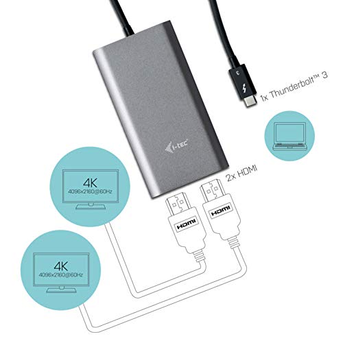 i-tec-tb3dual4khdmi-adaptateur-thunderbolt-3-dual-hdmi-2x-4k-60hz image 3