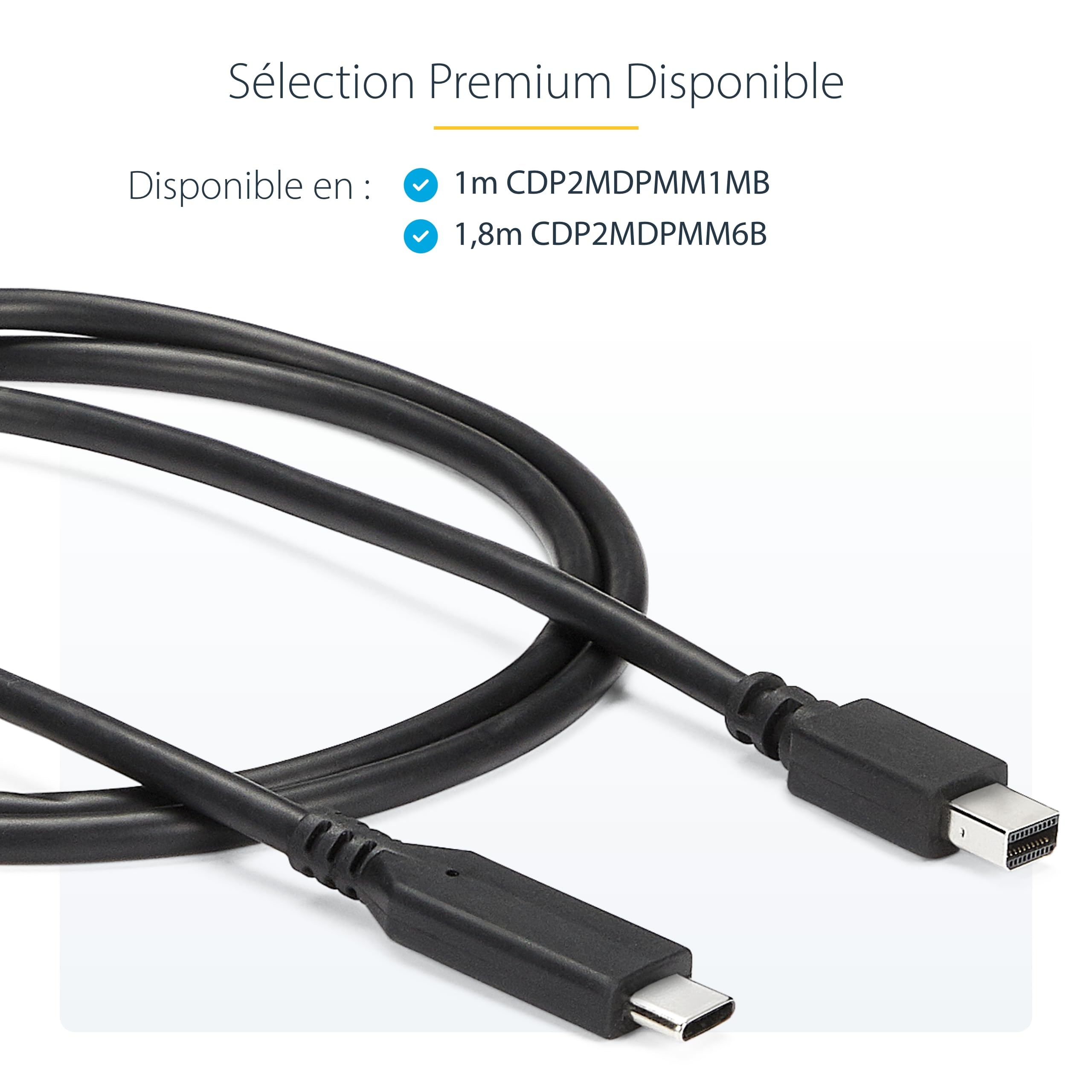 startech-com-c-ble-usb-c-vers-mini-displayport-1-2-1m-4k-60hz-noir image 5