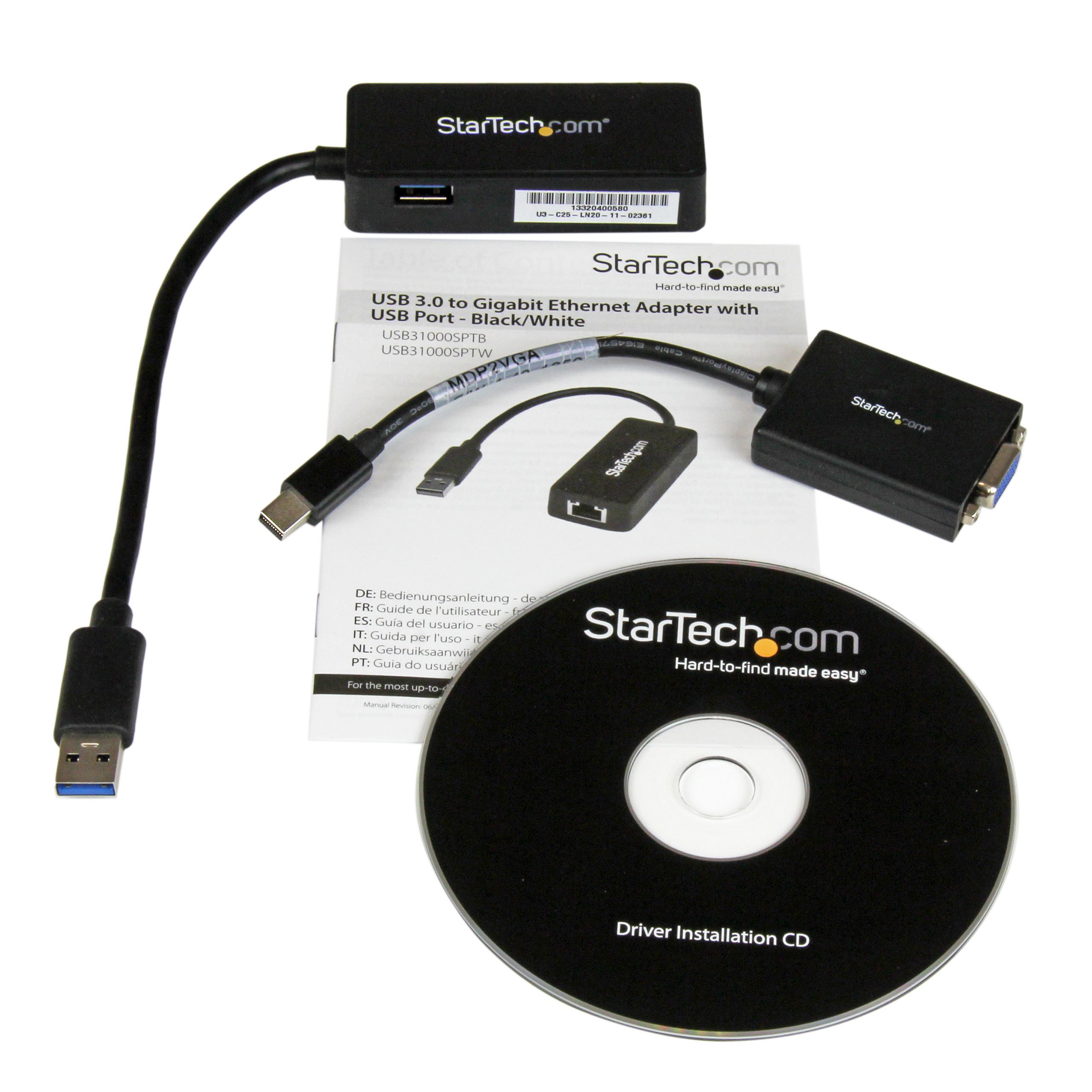 startech-com-lenx1mdpugbk-kit-adaptateur-mini-dp-vers-vga-usb-3-0-vers-gigabit-e image 3