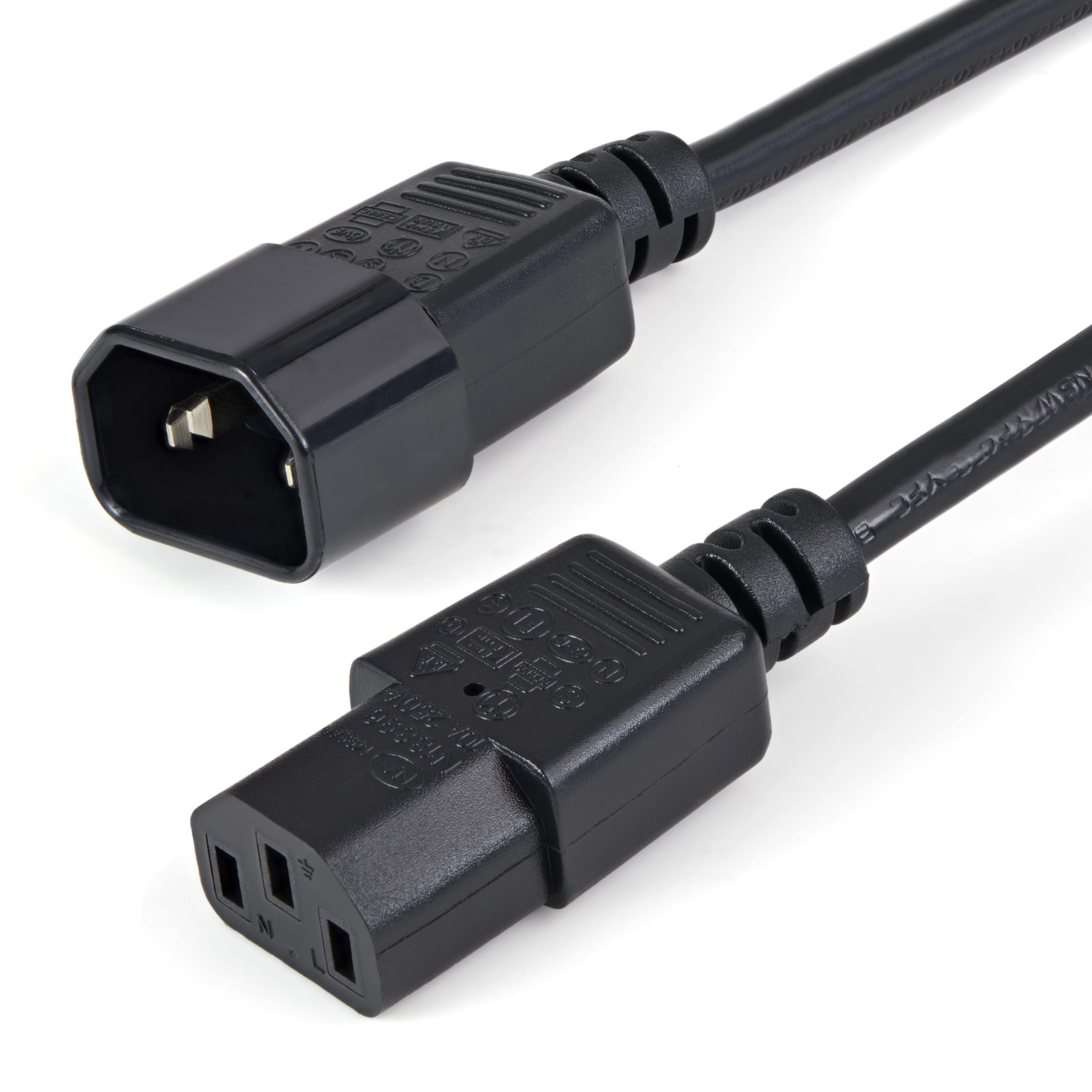 startech-com-pxt1001m-c-ble-extension-alimentation-c13-vers-c14-1m-m-le-femelle image 1