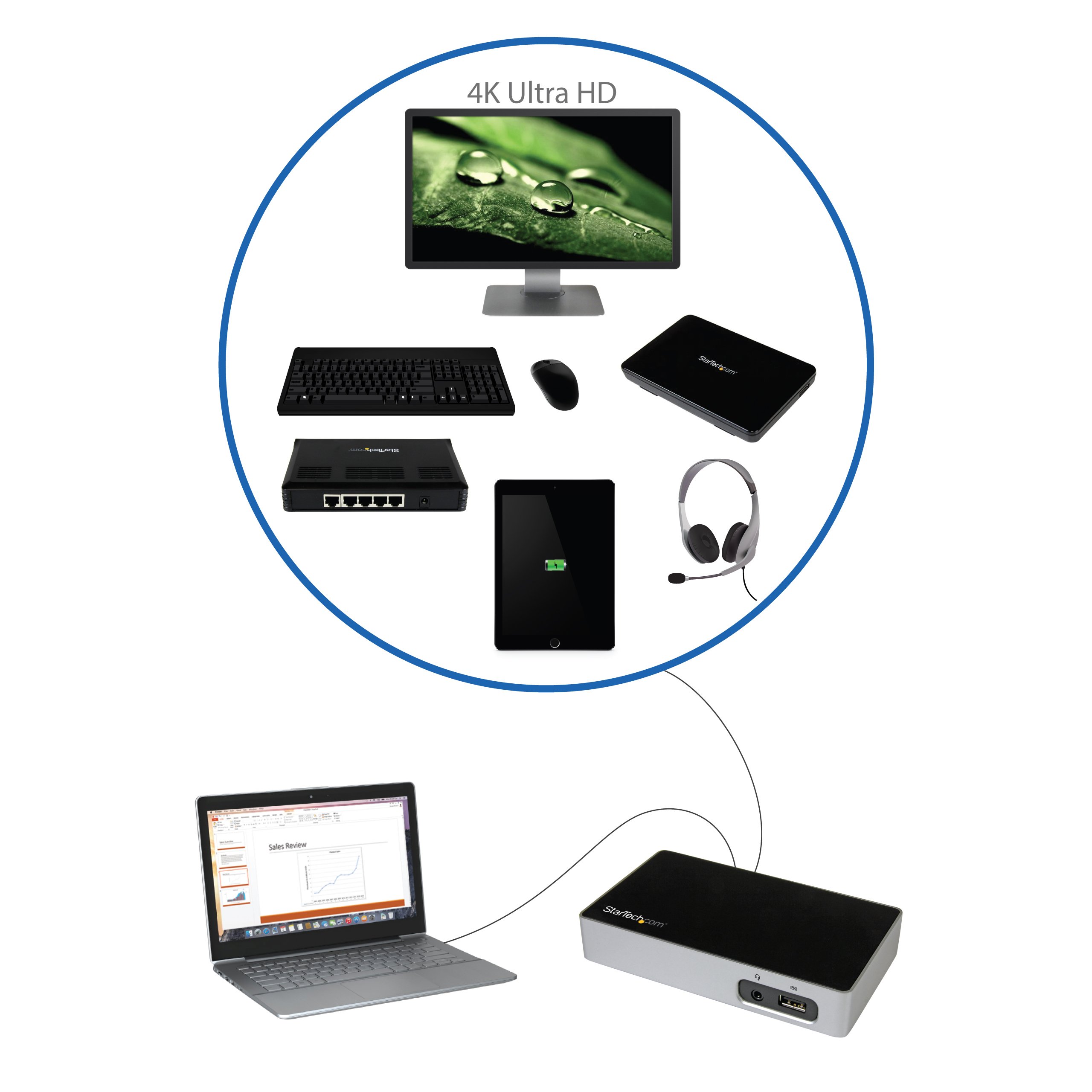 startech-com-usb3vdock4dp-station-d-accueil-usb-3-0-universelle-displayport-4k-p image 4