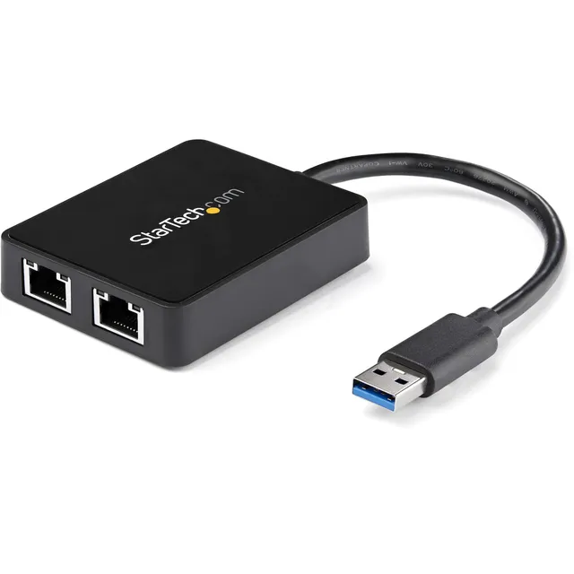 startech-com-usb32000spt-adaptateur-usb-3-0-vers-double-gigabit-ethernet-usb-3-0 image 1