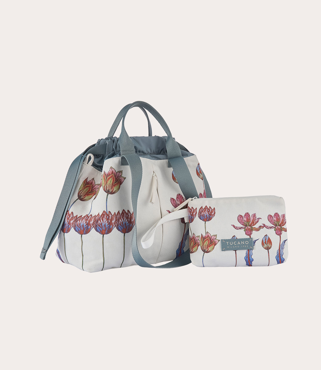 tucano-carry-tulip-small-sac-shopper-toile-botanique image 4