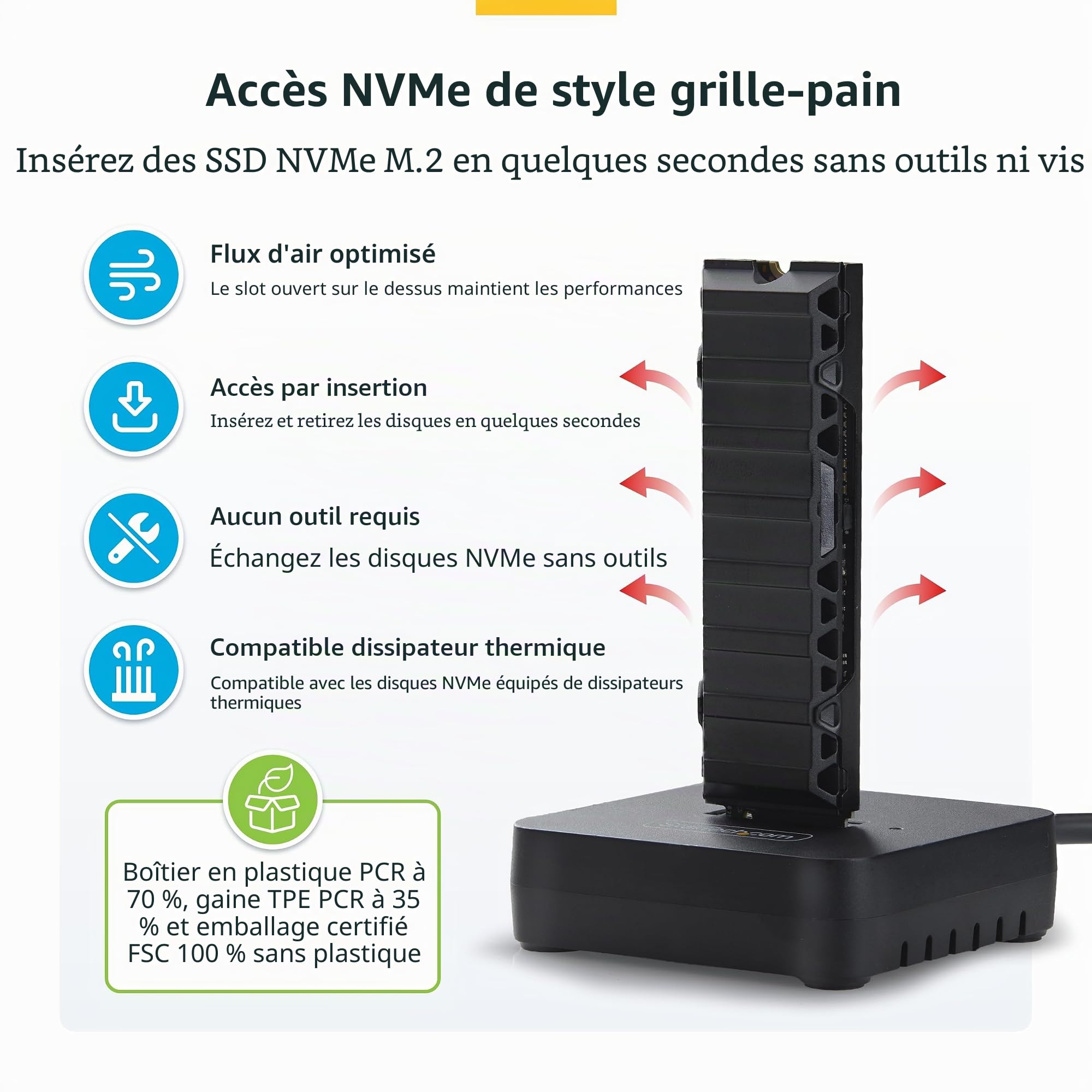 startech-com-dock-usb-c-a-vers-ssd-m-2-nvme-10-gbps-sans-outil-type-toaster image 2