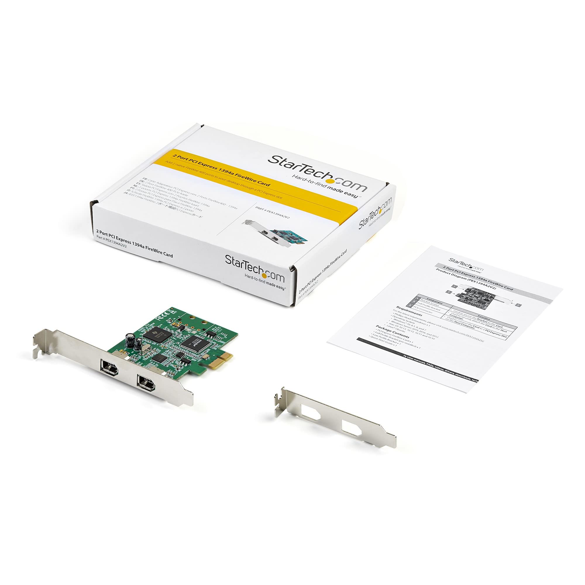 startech-com-carte-pci-express-firewire-400-2-ports-pex1394a2v2-mac-windows image 6