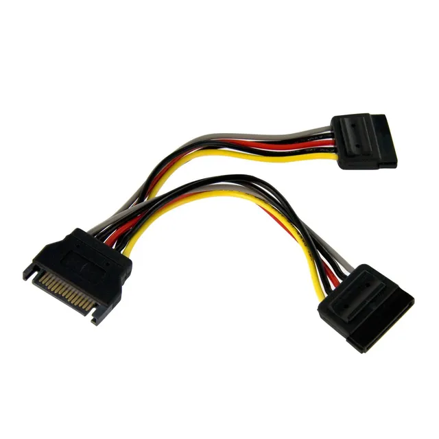 startech-com-pyo2sata-c-ble-r-partiteur-alimentation-1x-sata-vers-2x-sata-15-2-c image 1