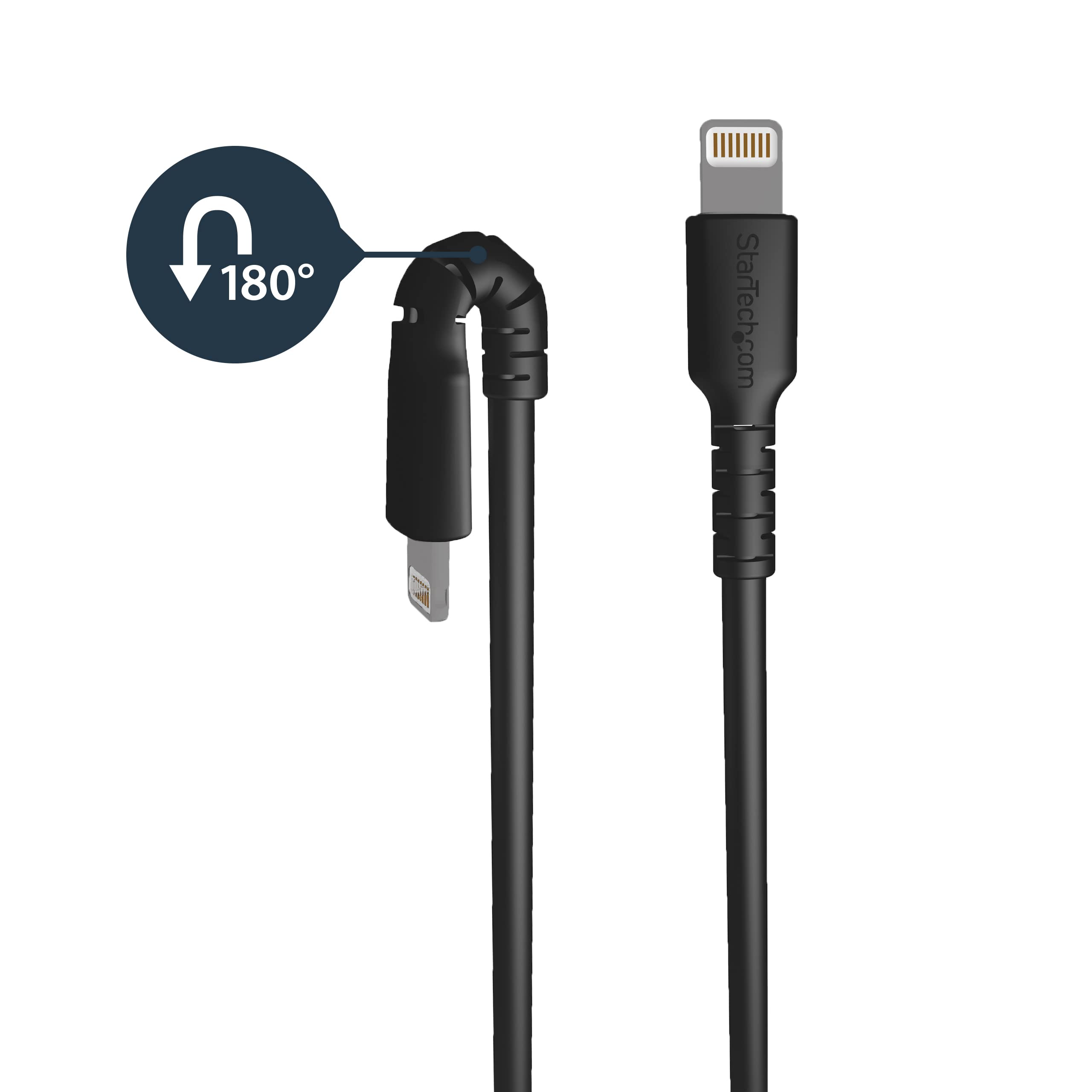 startech-com-c-ble-lightning-vers-usb-renforc-1-m-certifi-apple-mfi-noir image 2