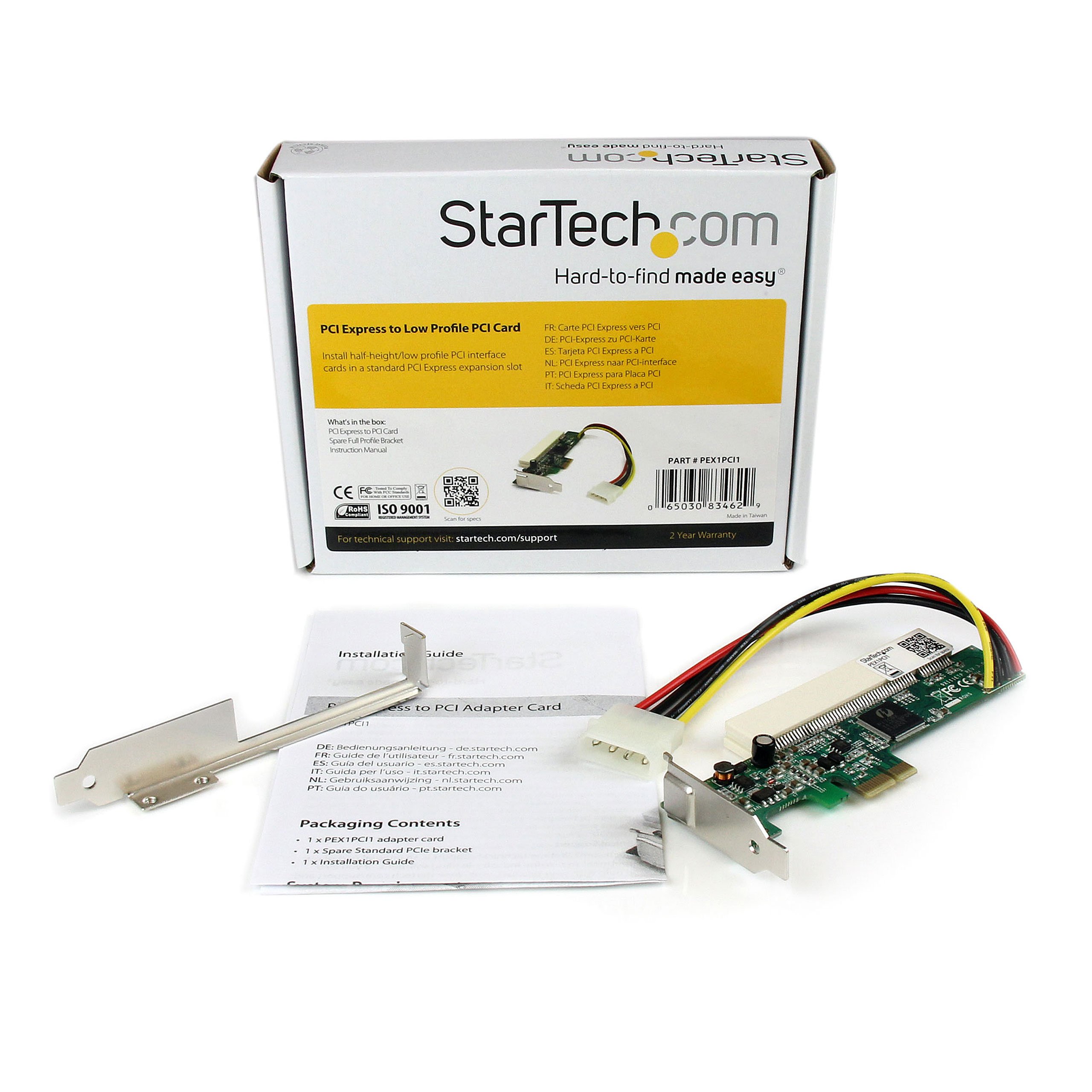 startech-com-carte-adaptateur-pci-express-vers-pci-demi-hauteur-pex1pci1 image 5