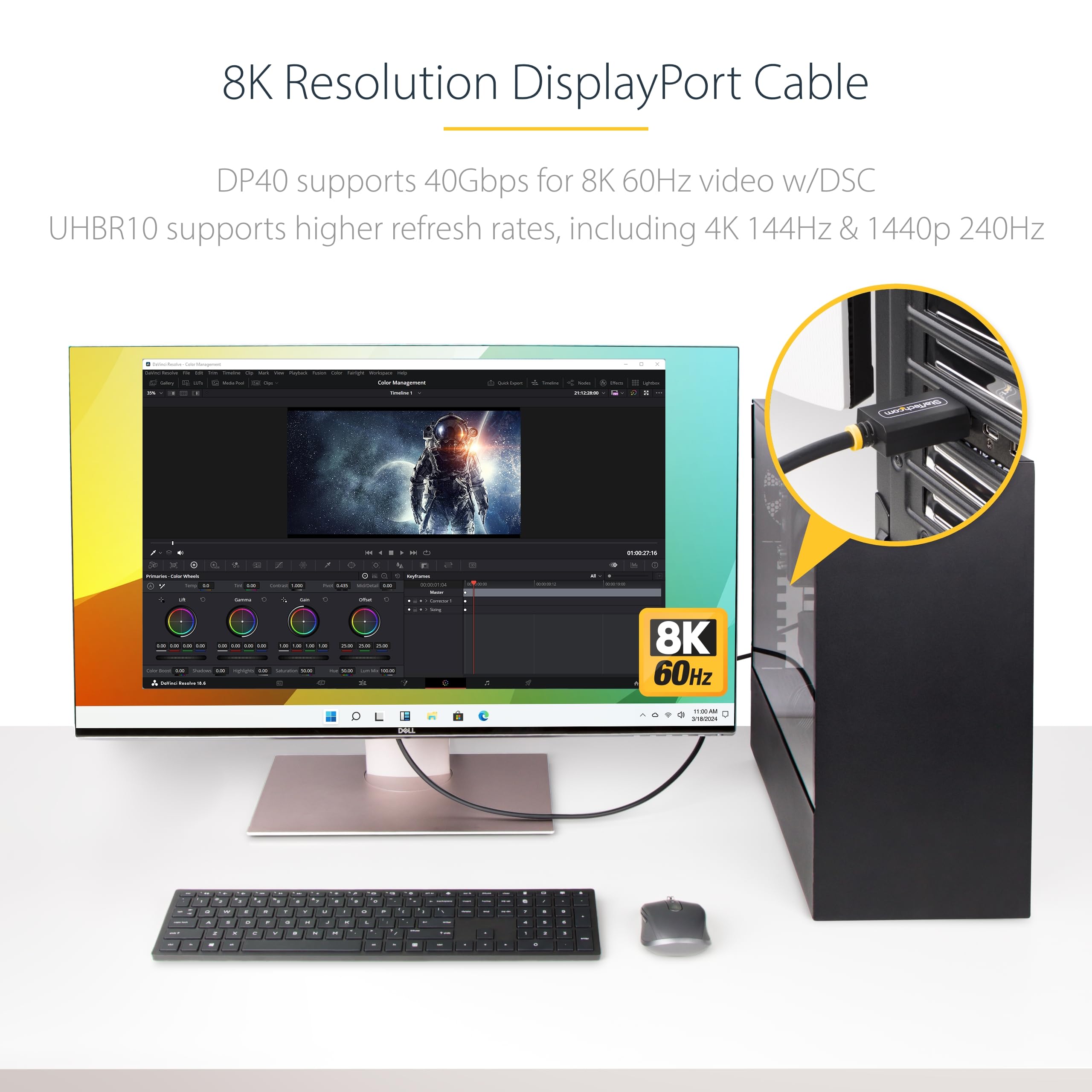 startech-com-c-ble-displayport-2-1-dp40-vesa-1-8-m-8k-60hz-uhbr10 image 3