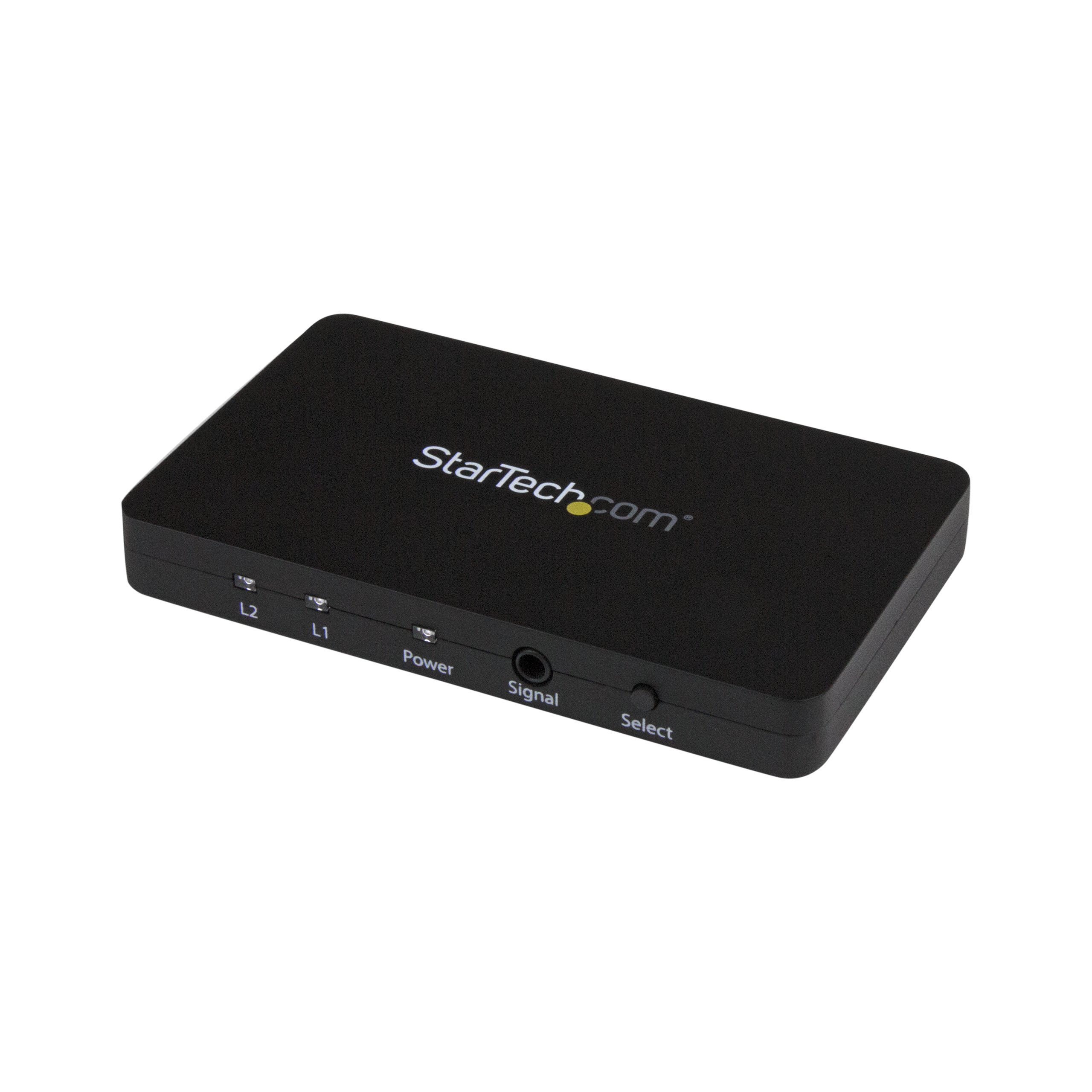 startech-com-vs221hd4k-commutateur-hdmi-2x1-4k-30hz-aluminium-mhl-avec-t-l-comma image 1