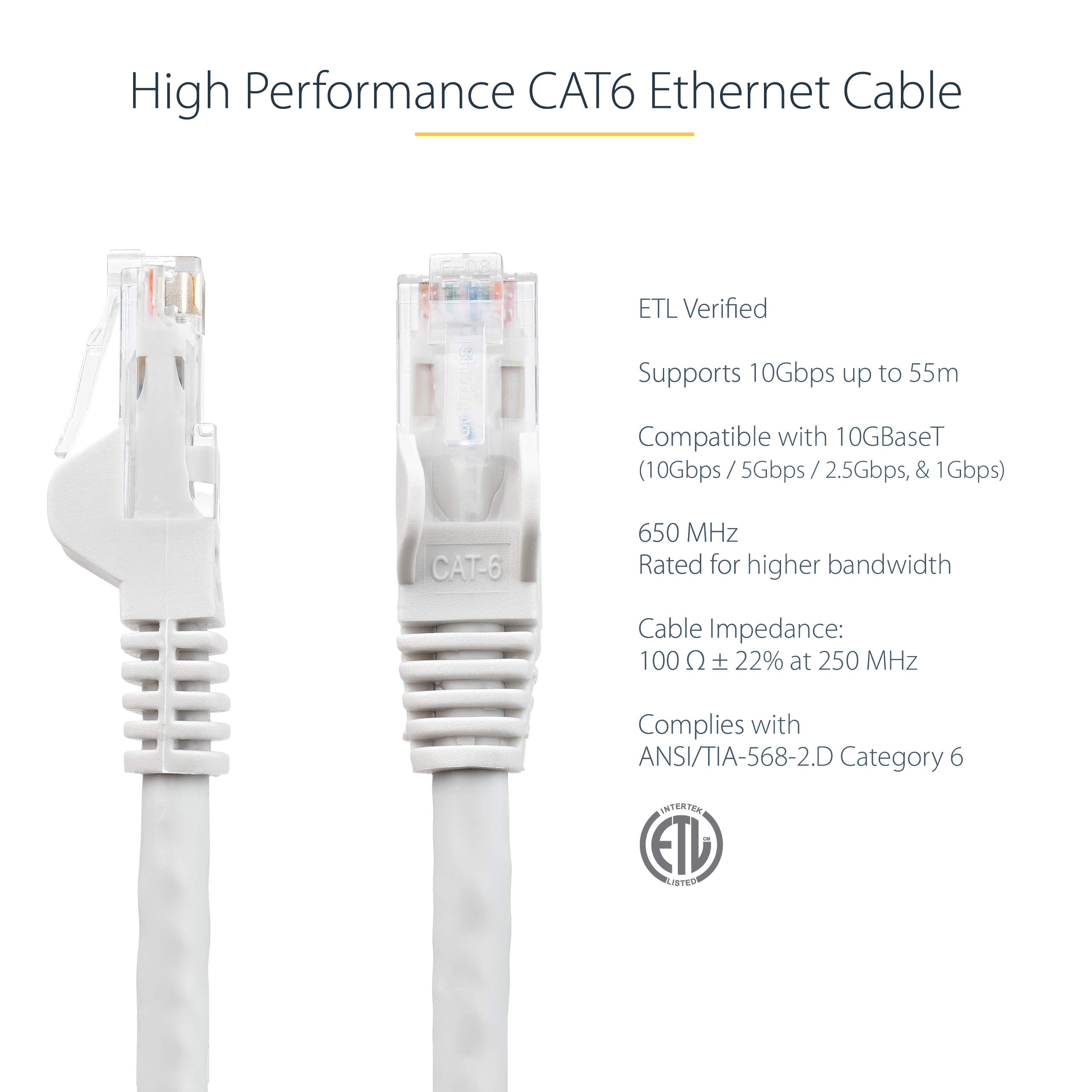 startech-com-c-ble-r-seau-utp-cat-6-blanc-3-m-anti-accroc image 2