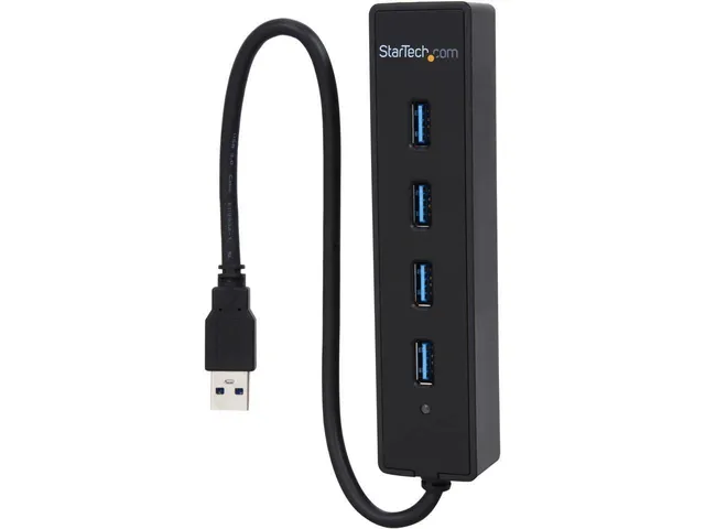 startech-com-hub-usb-3-0-4-ports-5gbps-avec-c-ble-int-gr-noir-st4300pbu3 image 1