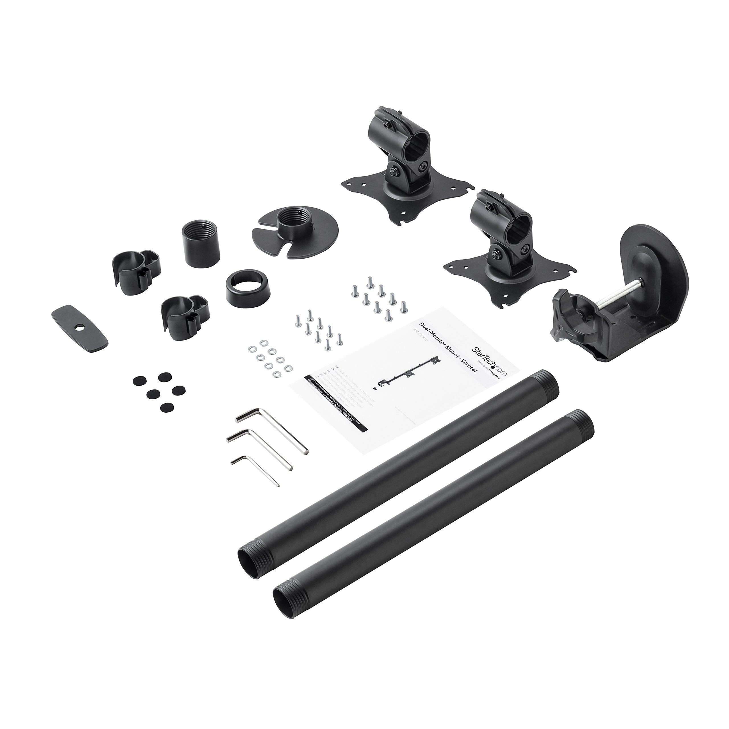 startech-com-armdualv-support-vertical-2-crans-13-27-pouces-noir image 6