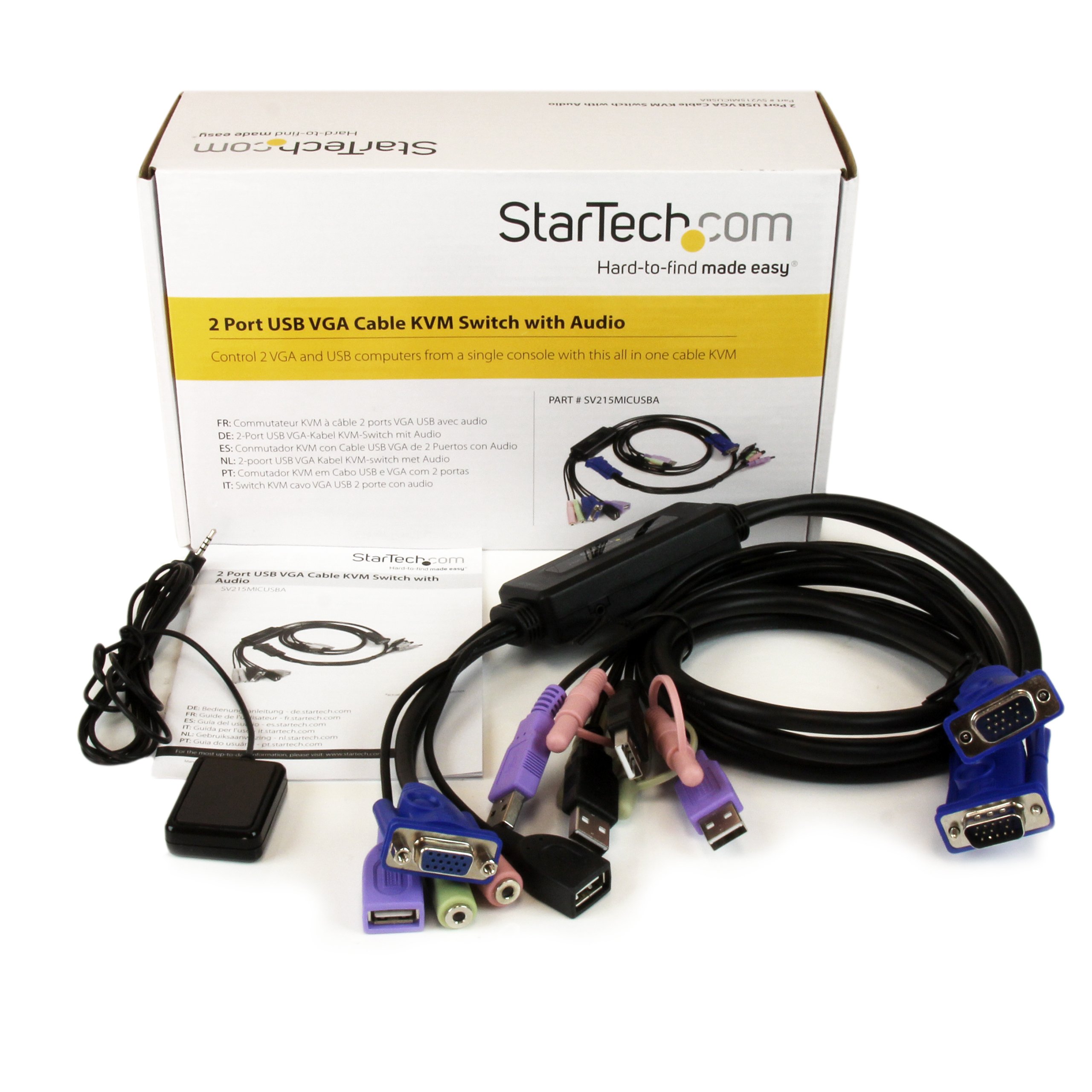 startech-com-sv215micusba-commutateur-kvm-c-ble-2-ports-vga-usb-et-audio image 4