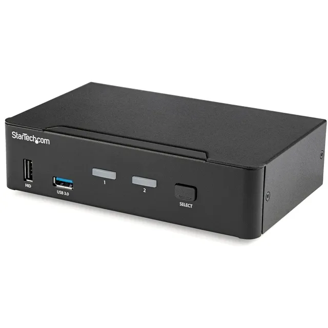 startech-com-st12mhdlan-series-switch-kvm-displayport-2-ports-4k-60hz-avec-hub-u image 1