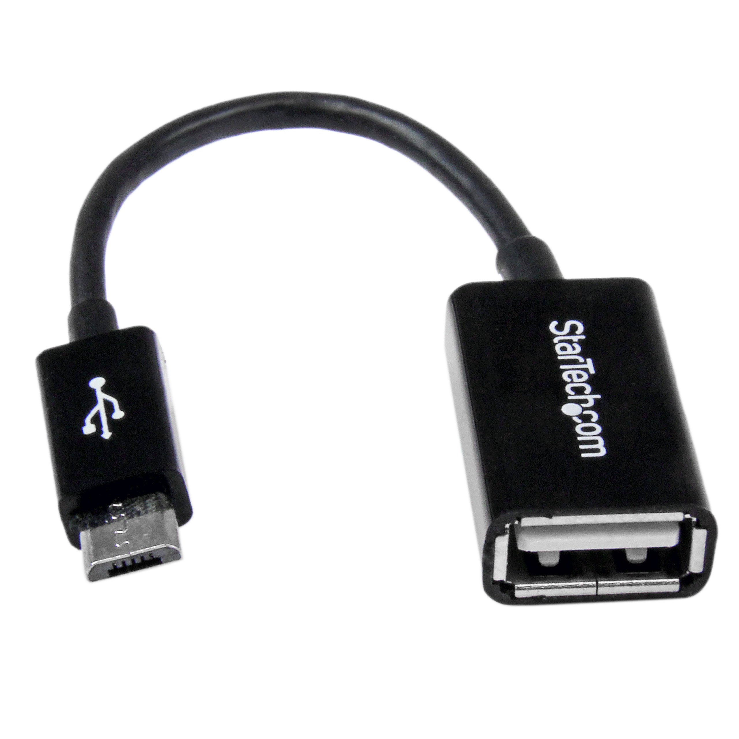 startech-com-uusbotg-adaptateur-otg-micro-usb-m-le-vers-usb-a-femelle-12-cm-noir image 1