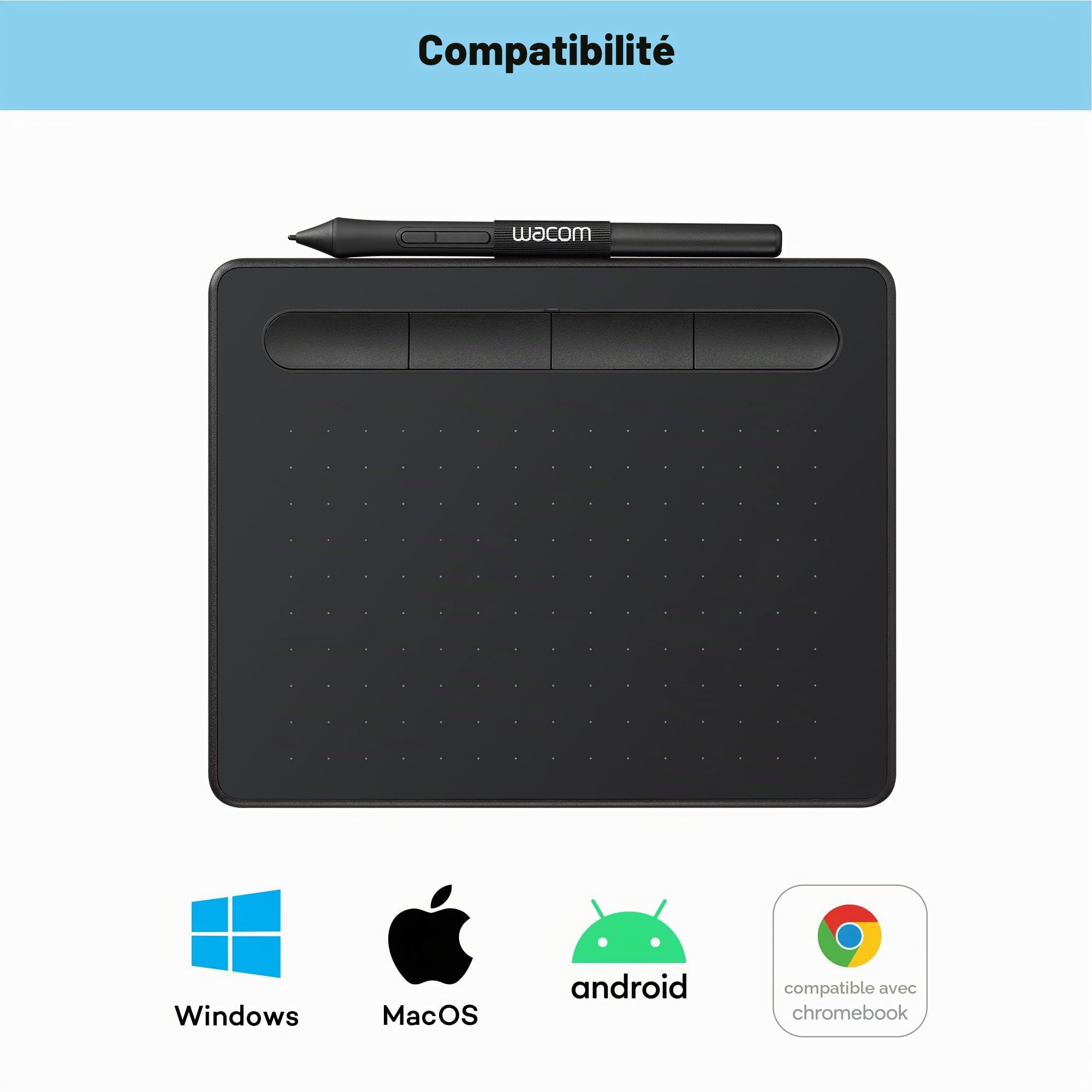 wacom-intuos-small-ctl-4100k-n-tablette-graphique-stylet-noir image 7