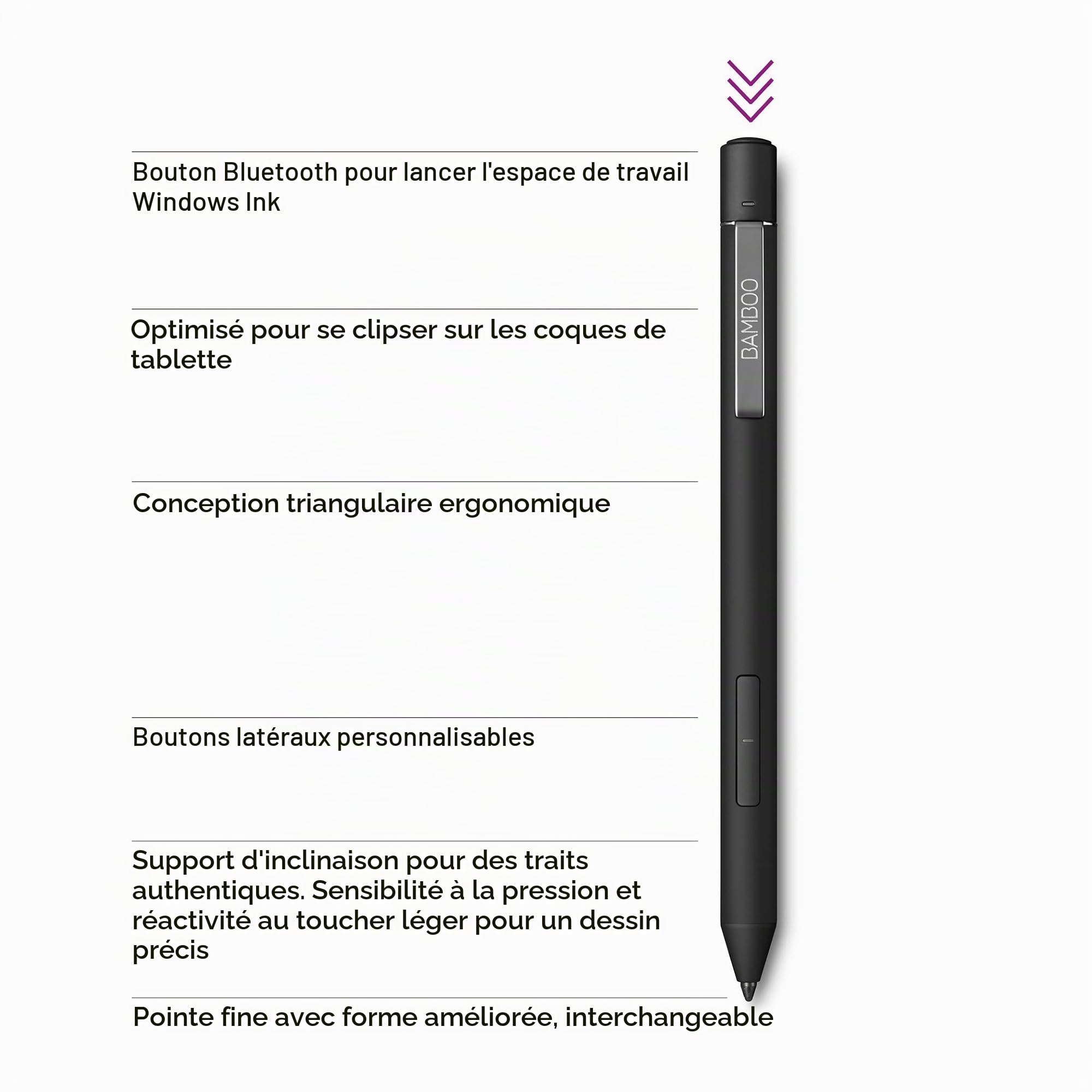 wacom-bamboo-ink-plus-stylet-actif-noir-4096-niveaux-usb-c image 8