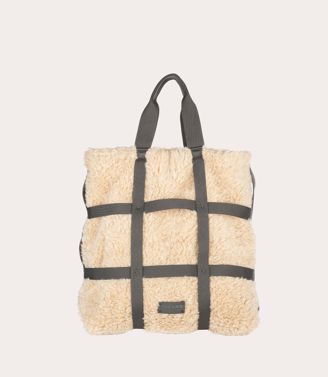 tucano-cage-tote-bag-sac-cabas-fausse-fourrure-rubans image 6