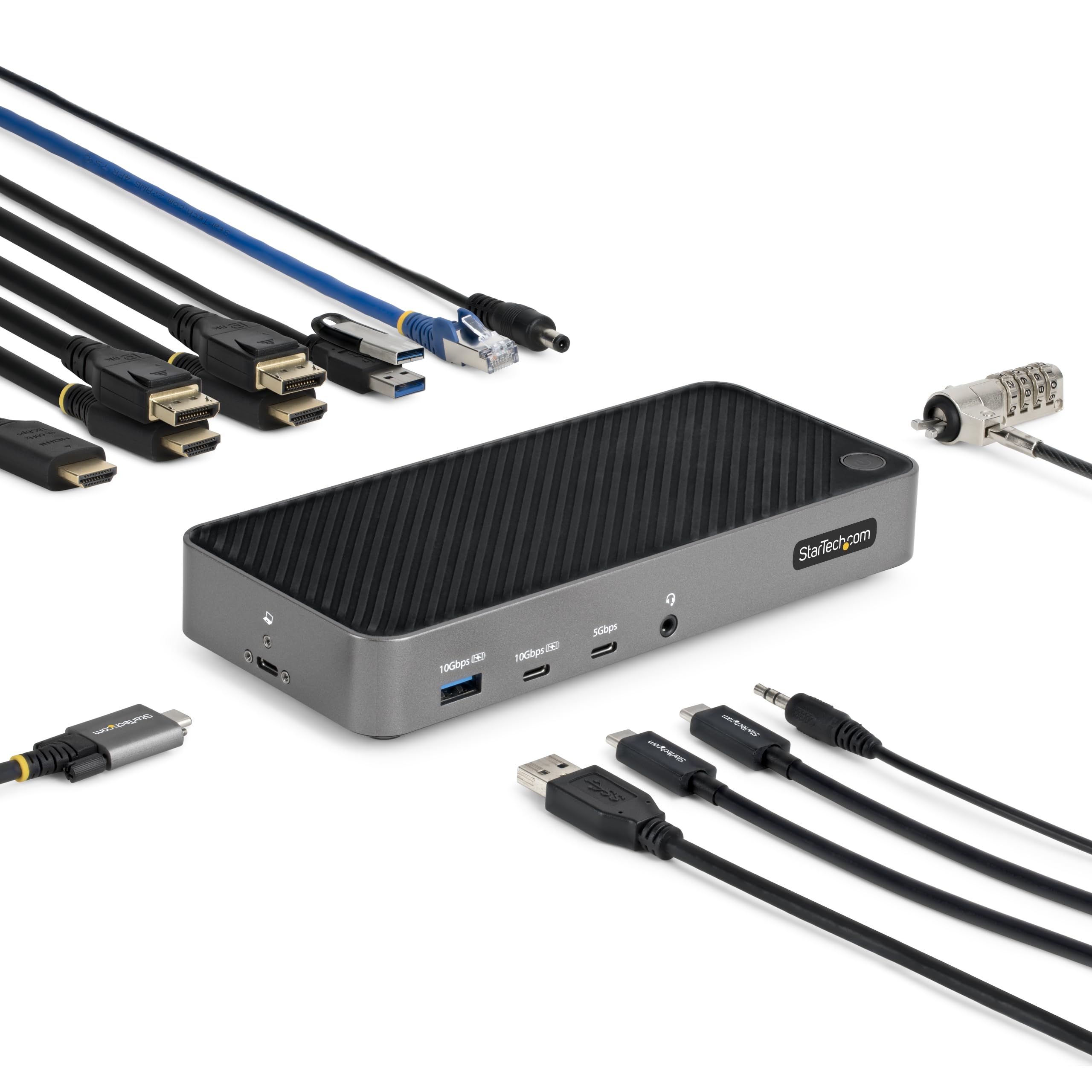 startech-com-station-d-accueil-usb-c-triple-4k-hdmi-displayport-100w-pd image 1