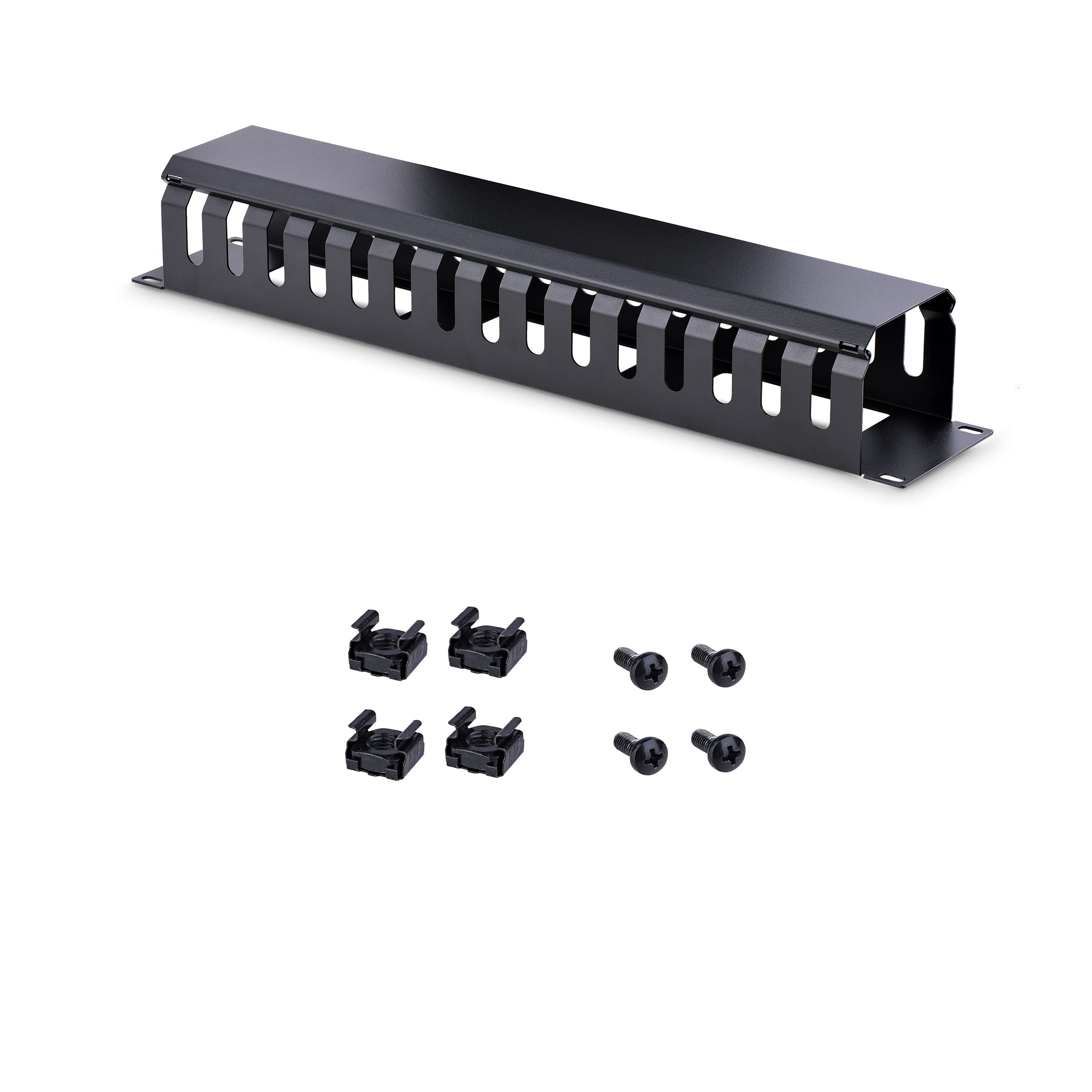 startech-com-goulotte-horizontale-doigts-2u-avec-couvercle-rack-19-pouces-acier image 7