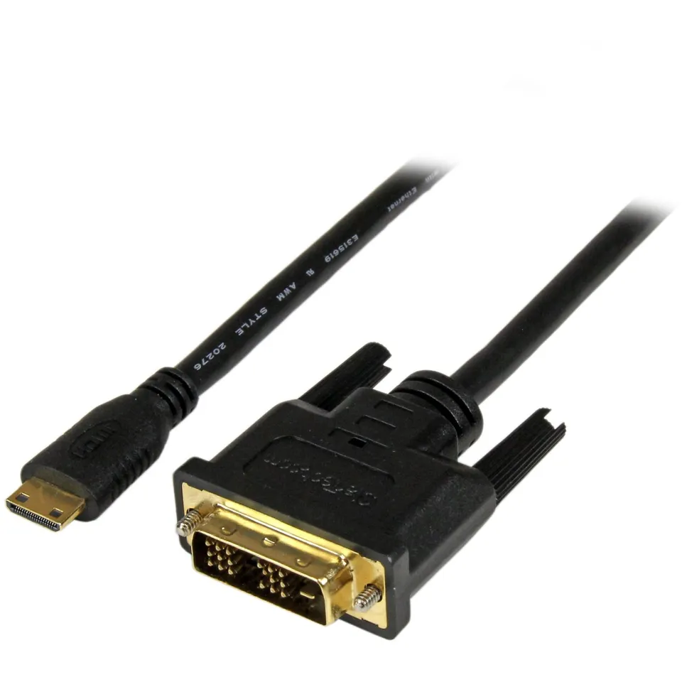 startech-com-c-ble-mini-hdmi-vers-dvi-d-2m-1920x1200-hdcdvimm2m image 1