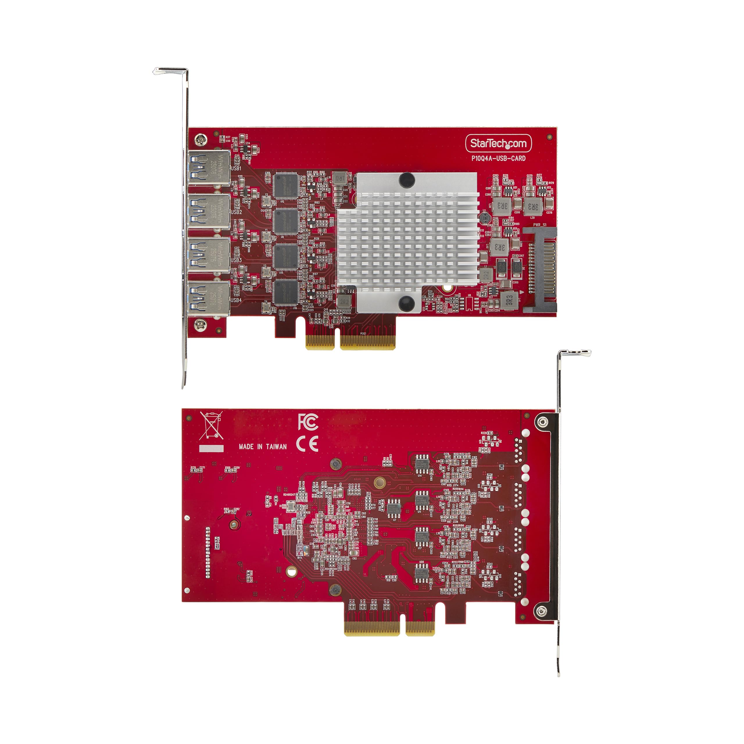 startech-com-p10q4a-usb-card-carte-pcie-usb-a-4-ports-10-gbps image 4