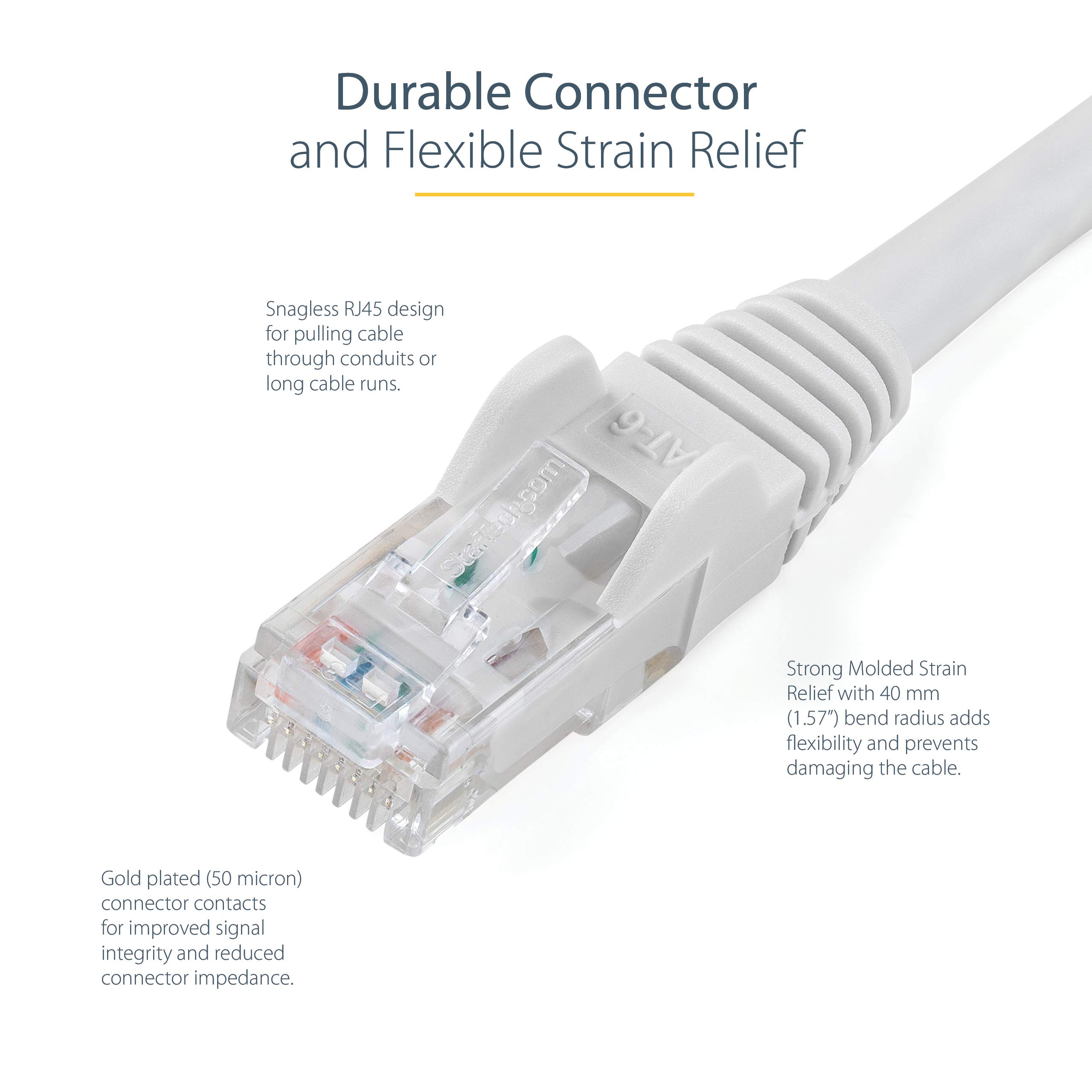 startech-com-c-ble-r-seau-utp-cat-6-blanc-3-m-anti-accroc image 3