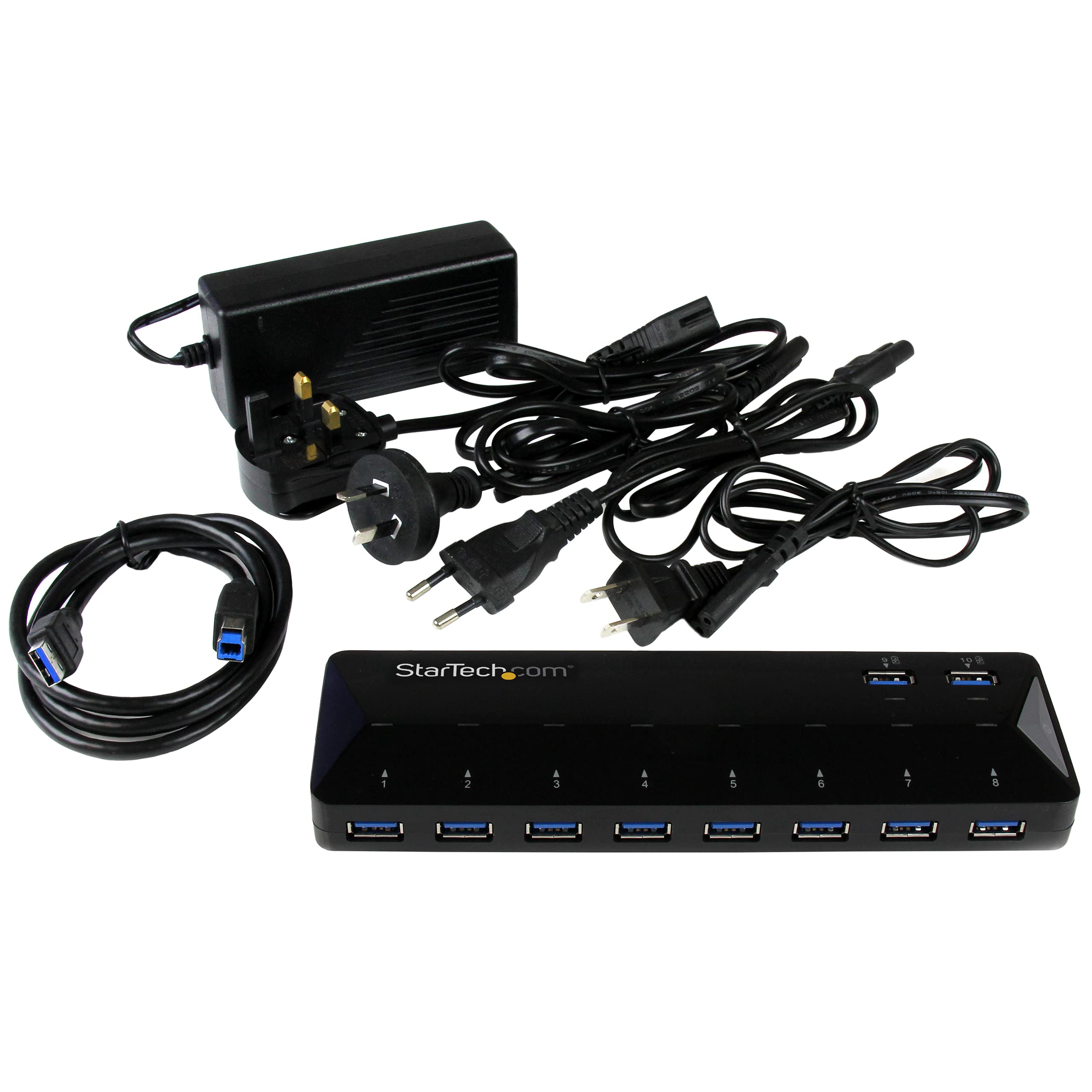 startech-com-hub-usb-a-10-ports-5gbps-st103008u2c-2-ports-charge-rapide image 3