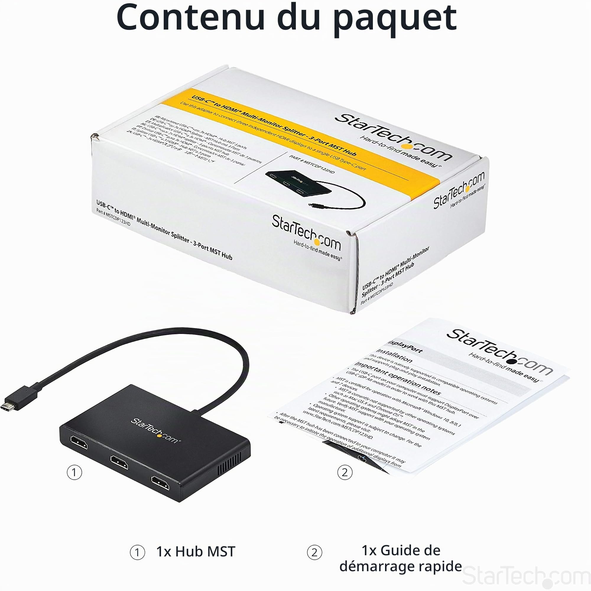 startech-com-hub-mst-usb-c-vers-triple-hdmi-1080p-4k-30cm image 4