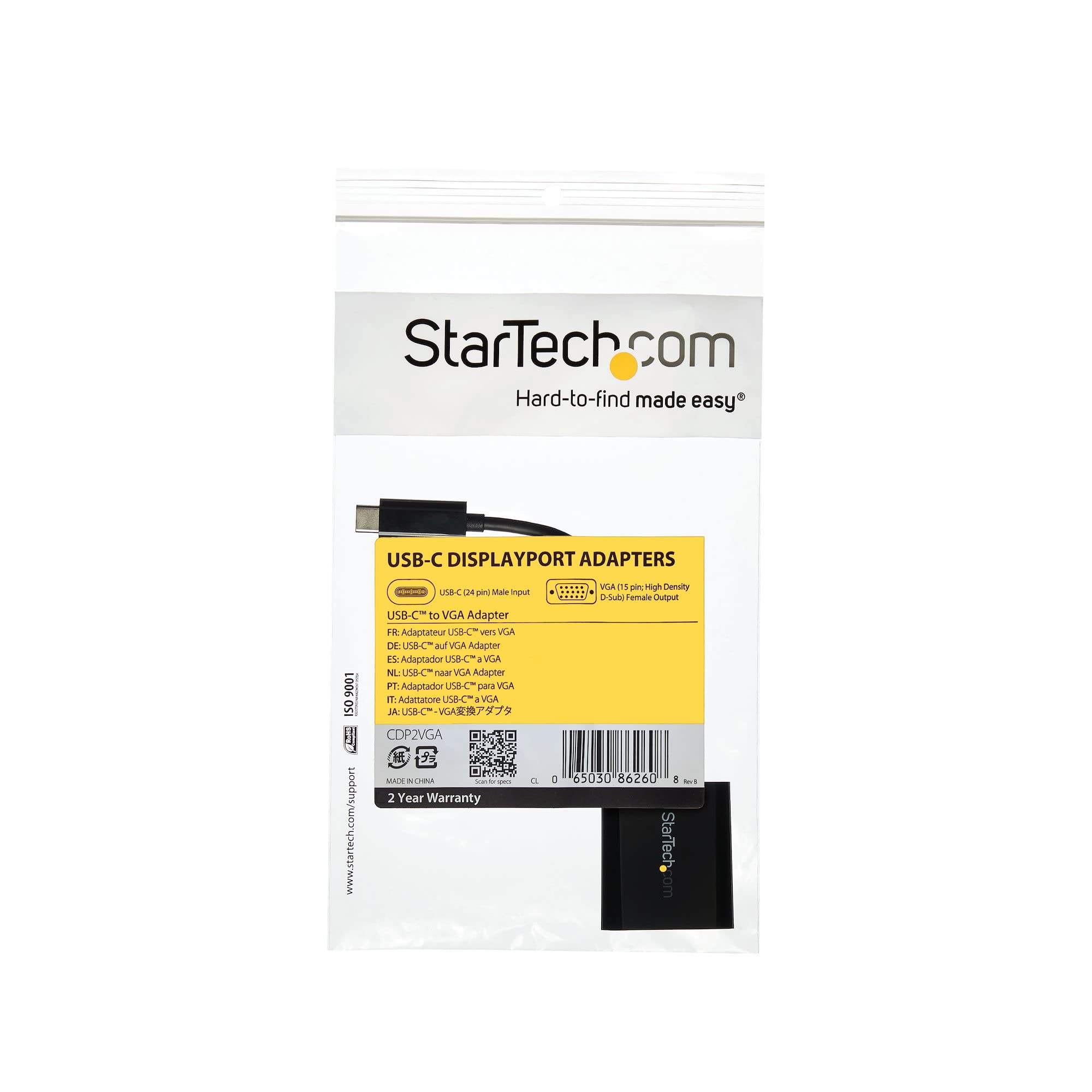 startech-com-adaptateur-usb-c-vers-vga-1080p-full-hd-noir-cdp2vga image 7