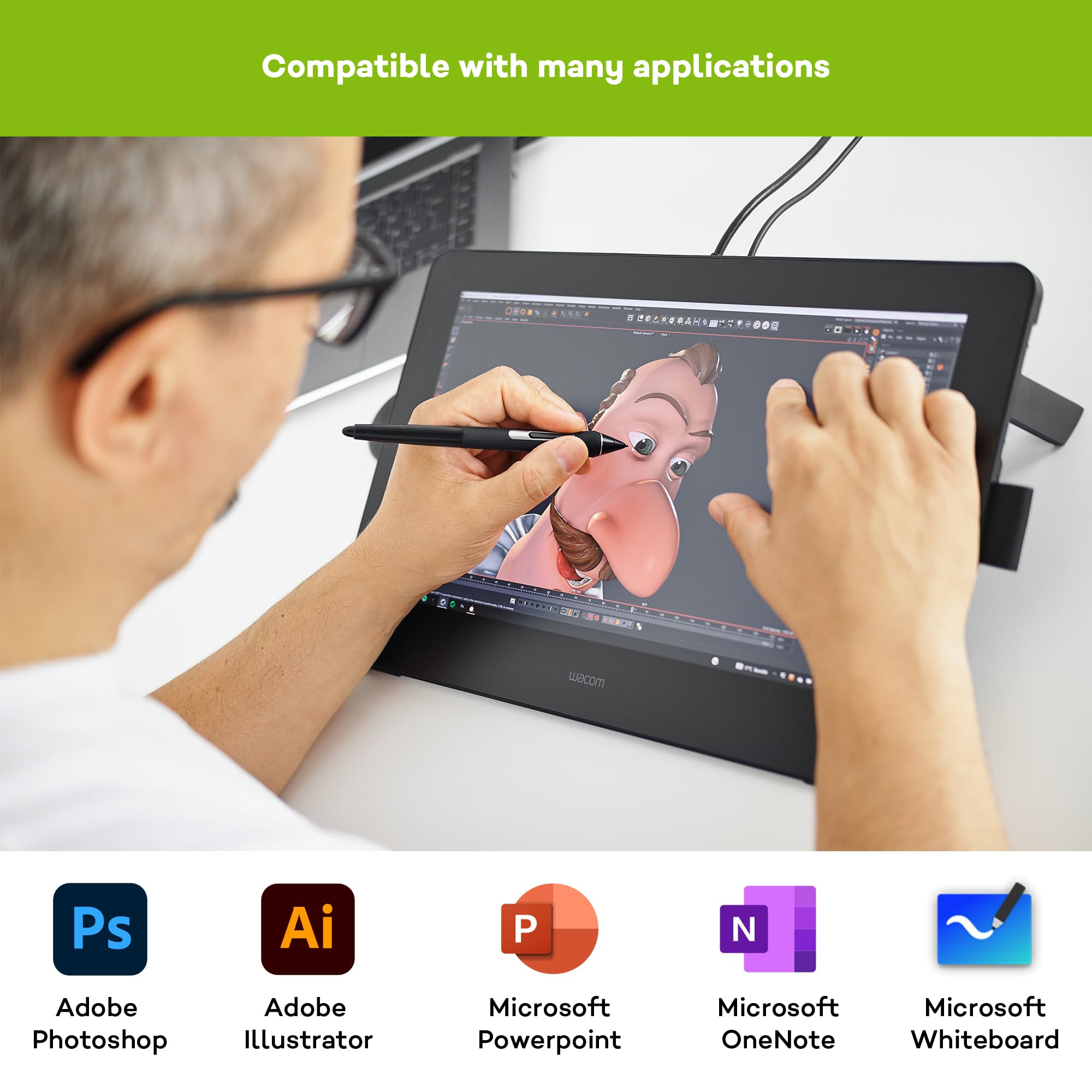 wacom-cintiq-pro-16-tablette-graphique-15-6-4k-multi-tactile-adobe-rgb-pro-pen-2 image 3