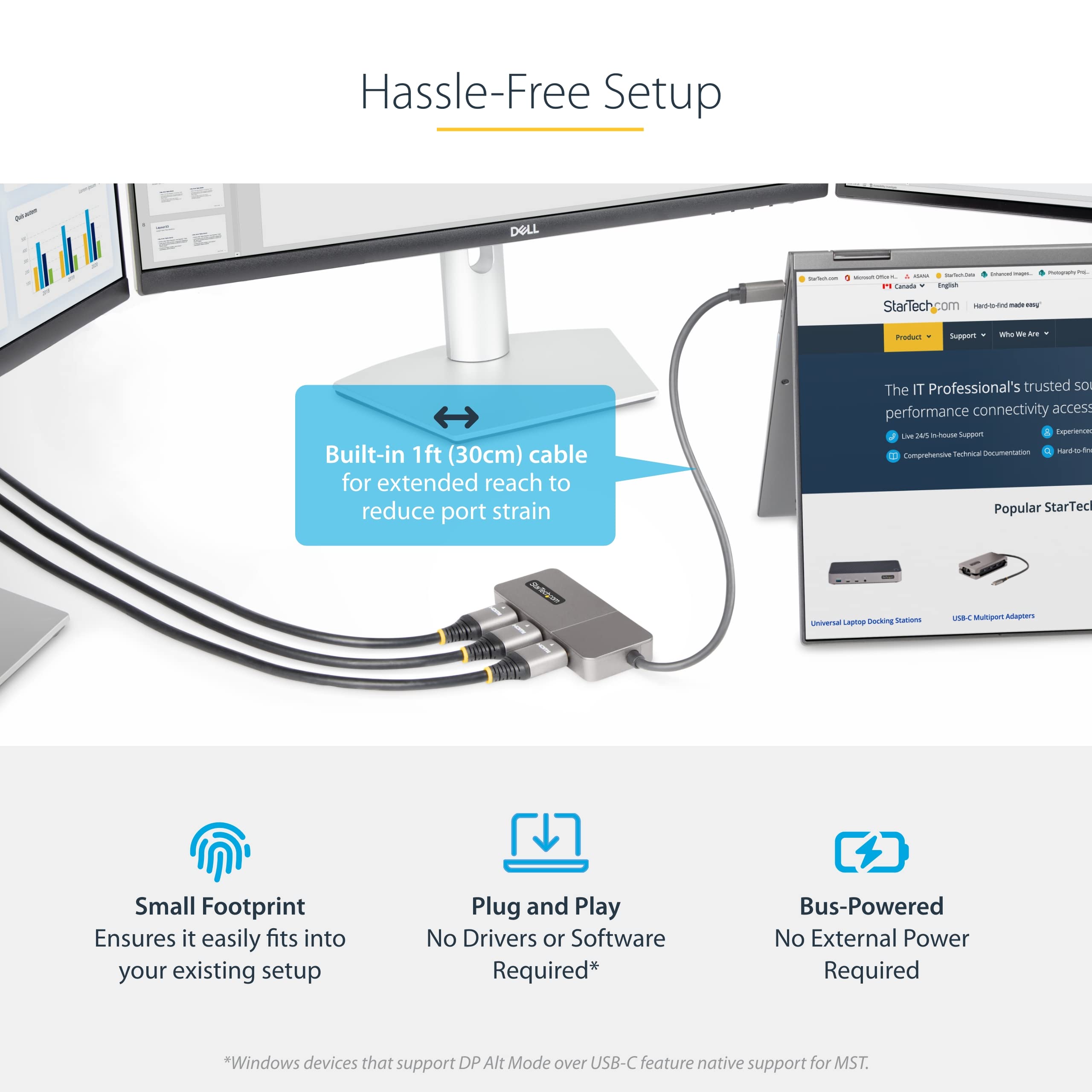 startech-com-hub-mst-usb-c-vers-triple-hdmi-4k-60hz-hdr-dsc image 6