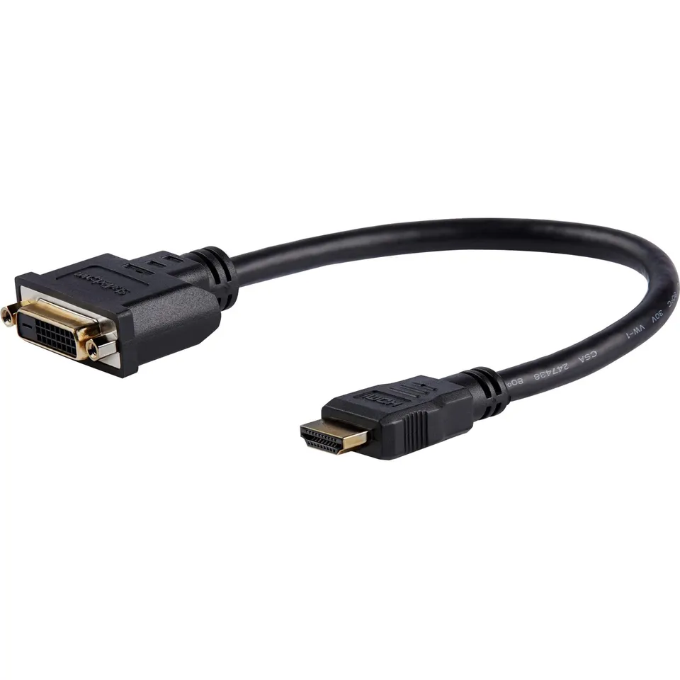 startech-com-hddvimf8in-c-ble-adaptateur-hdmi-m-le-vers-dvi-d-femelle-20-cm image 1
