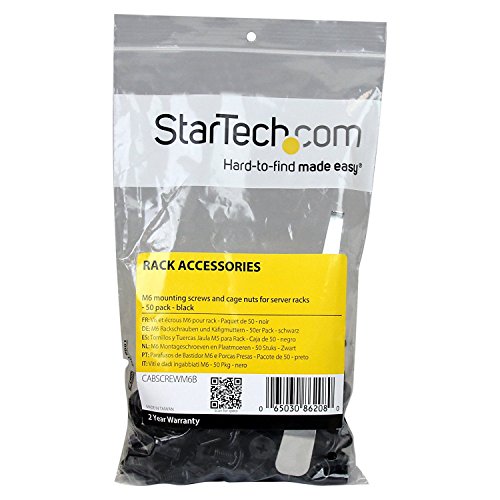 startech-com-kit-50-vis-m6-12-mm-et-crous-cage-trou-carr-outil-noir image 7