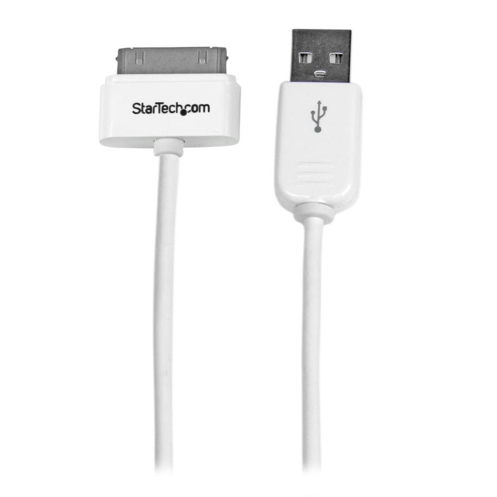 startech-com-usb2adc1m-c-ble-apple-dock-30-broches-vers-usb-1-m-blanc image 1