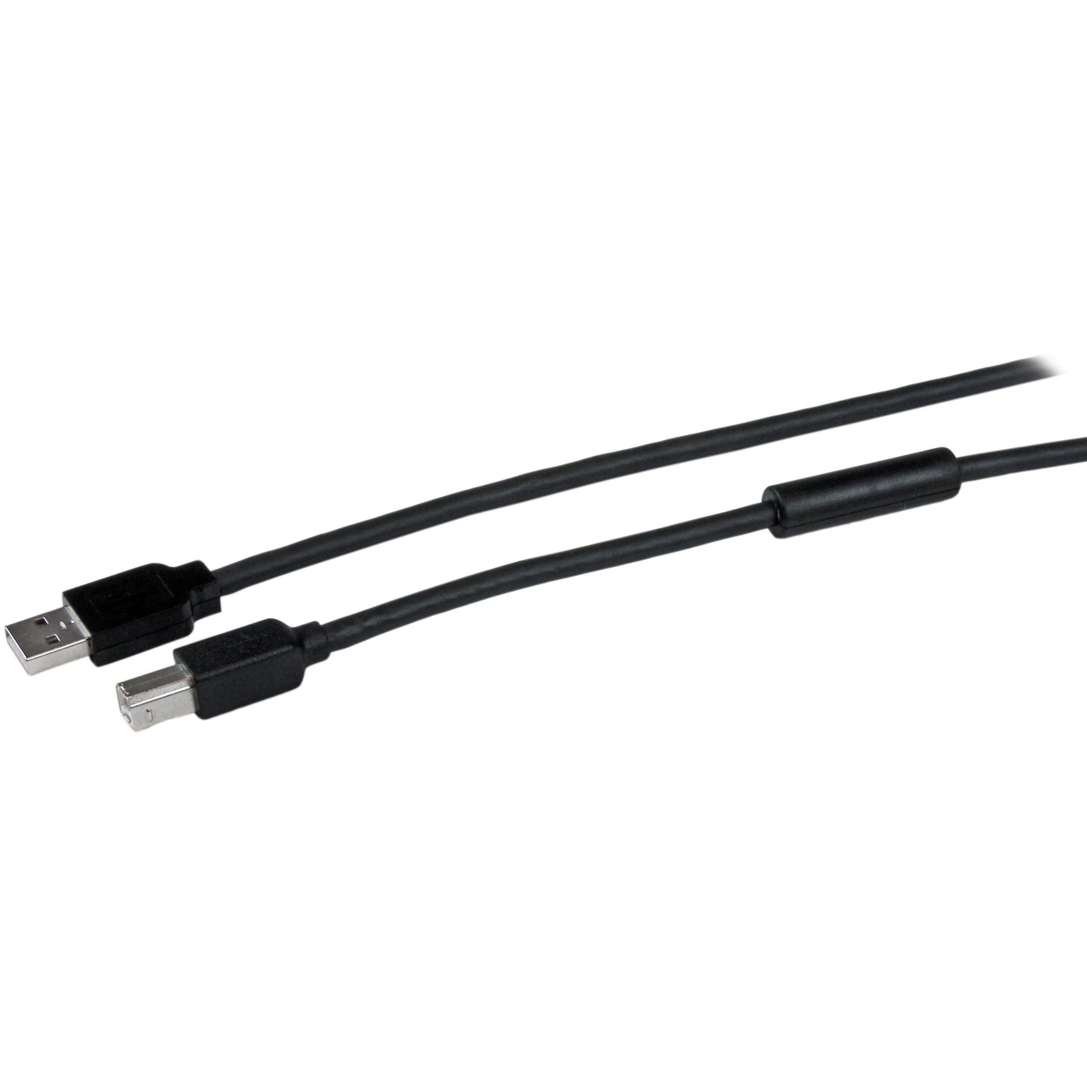 startech-com-usb2hab50ac-c-ble-usb-2-0-actif-15-m-usb-a-vers-usb-b-noir-m-m image 1