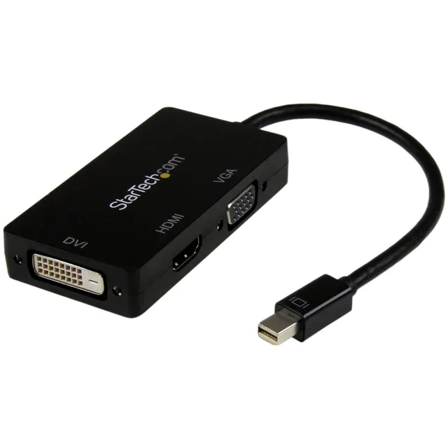 startech-com-adaptateur-3-en-1-mini-displayport-vers-hdmi-vga-dvi-1080p image 1