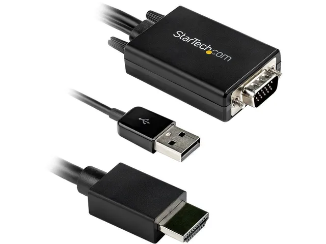 startech-com-adaptateur-vga-vers-hdmi-avec-audio-usb-1-8-m-1080p-vga2hdmm6 image 1