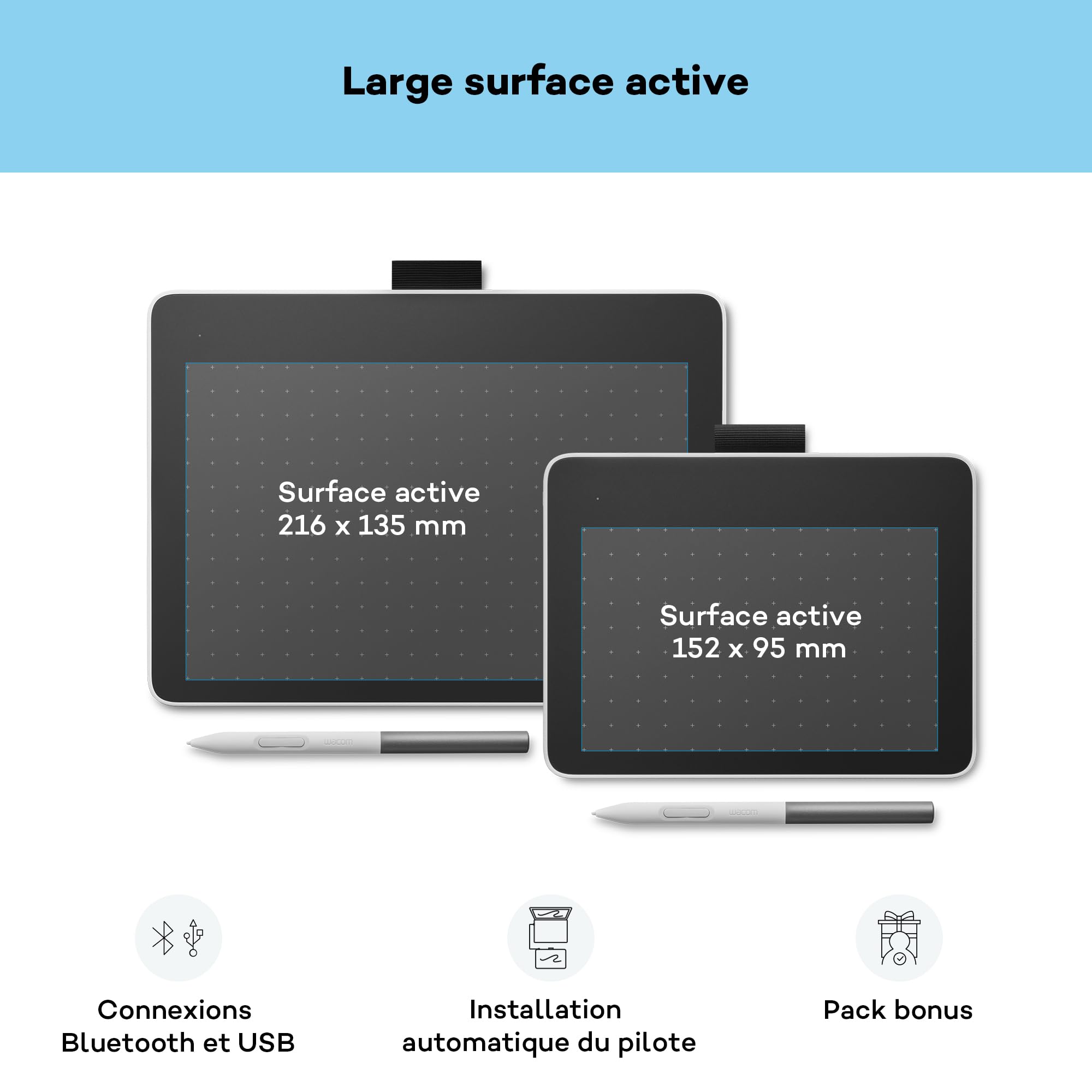 wacom-one-medium-tablette-graphique-bluetooth-stylet-sans-pile-ctc4110wl image 3